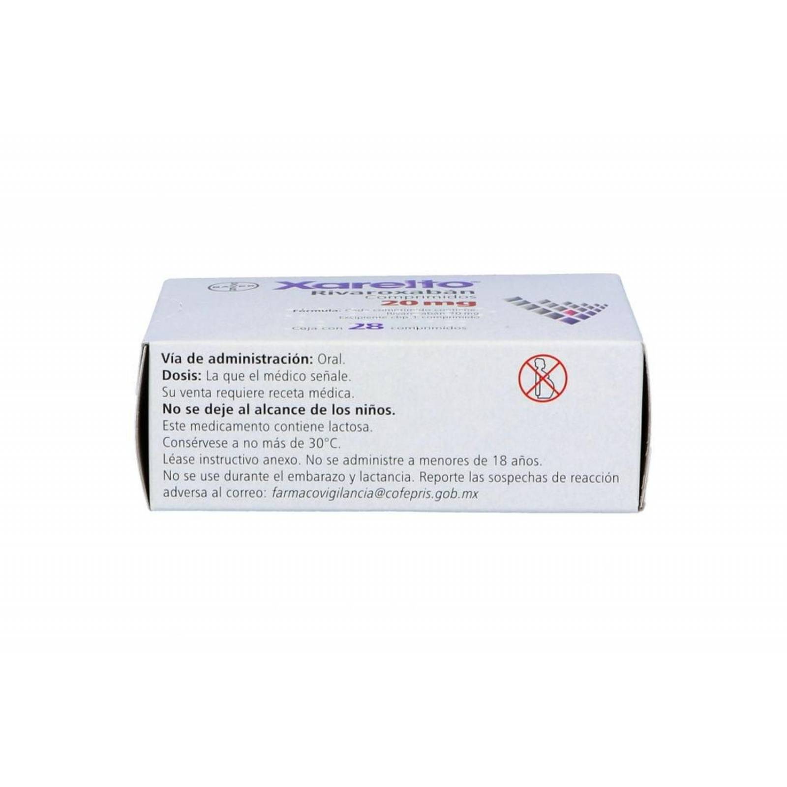 Xarelto 20 mg Caja Con 28 Comprimidos - RX 