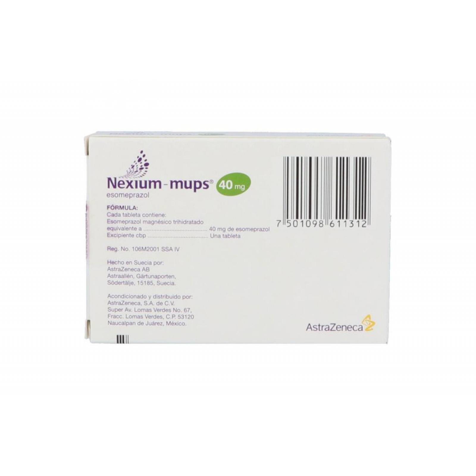 Nexium Mups 40 mg Caja Con 7 Tabletas 