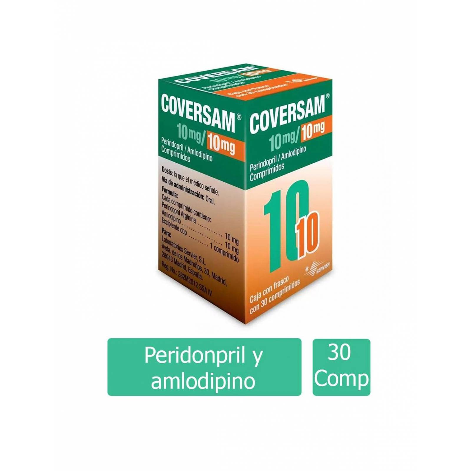 Coversam 10 mg/10 mg Caja Con 30 Comprimidos 