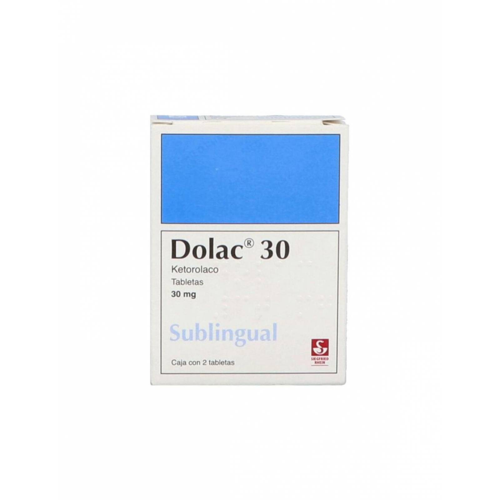 Dolac 30 Mg Caja X 2 Tabletas Sublinguales 