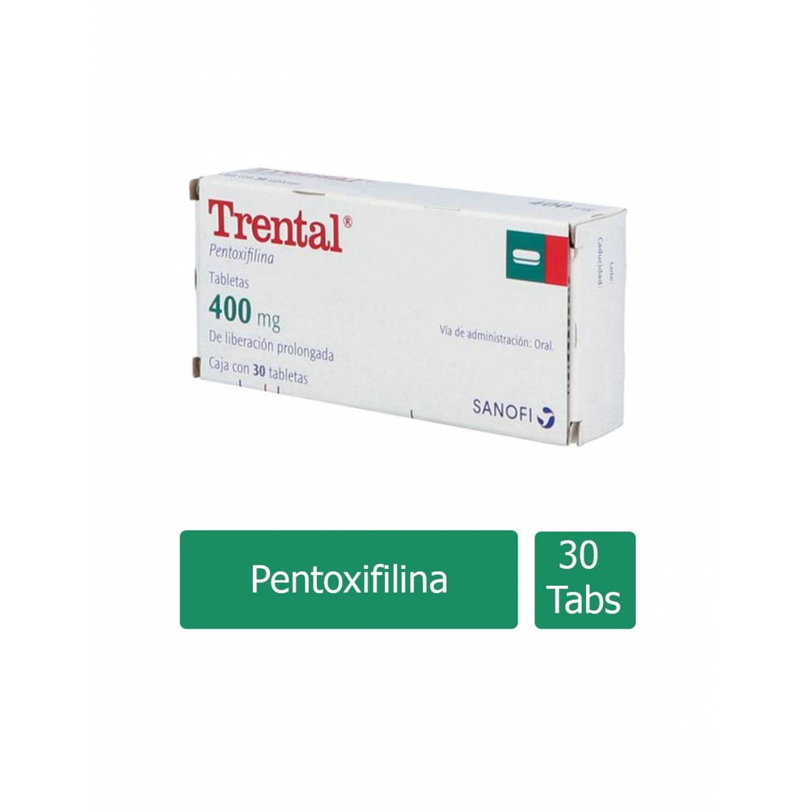 Trental 400 mg Caja Con 30 Tabletas 