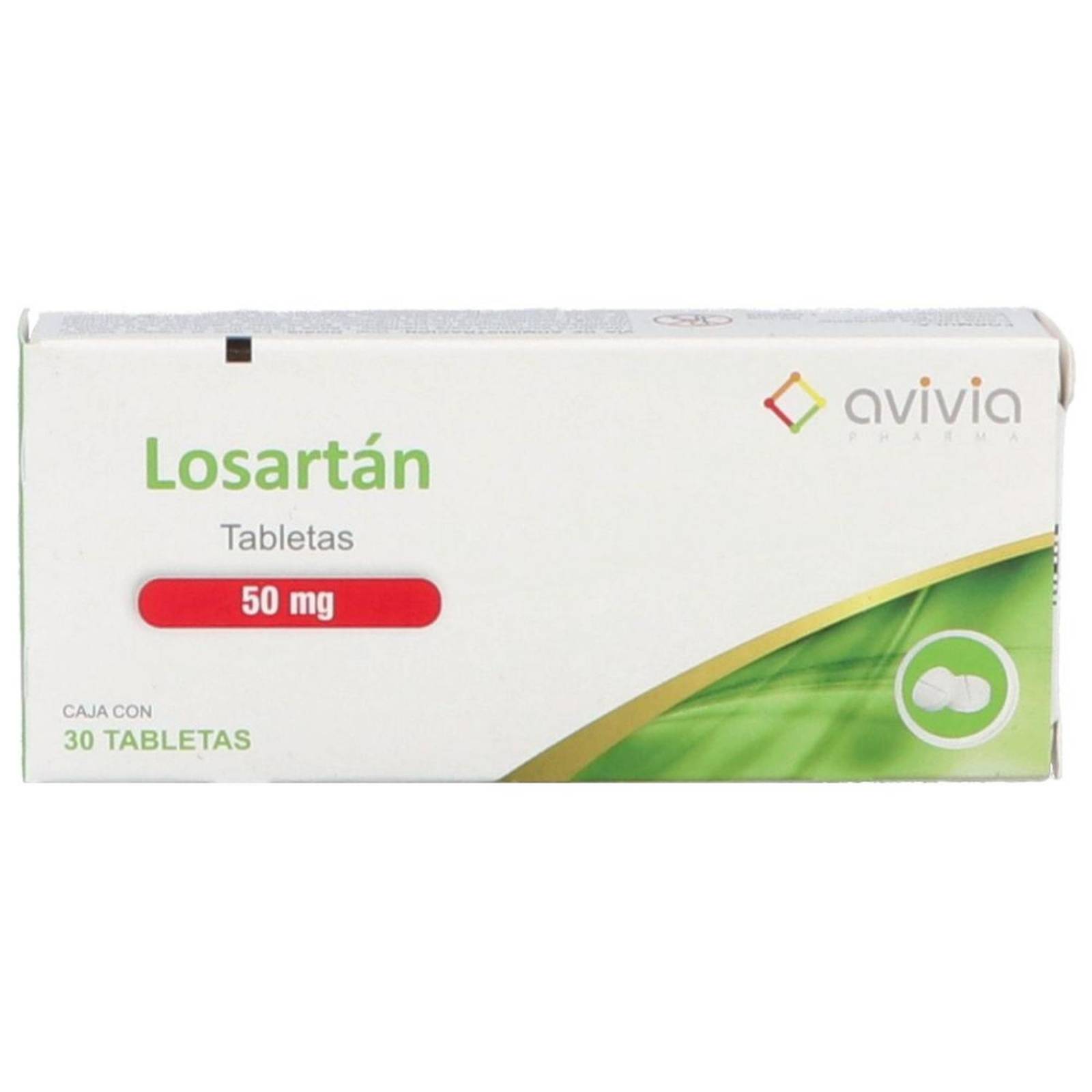 Losartán 50 mg 30 Comprimidos 