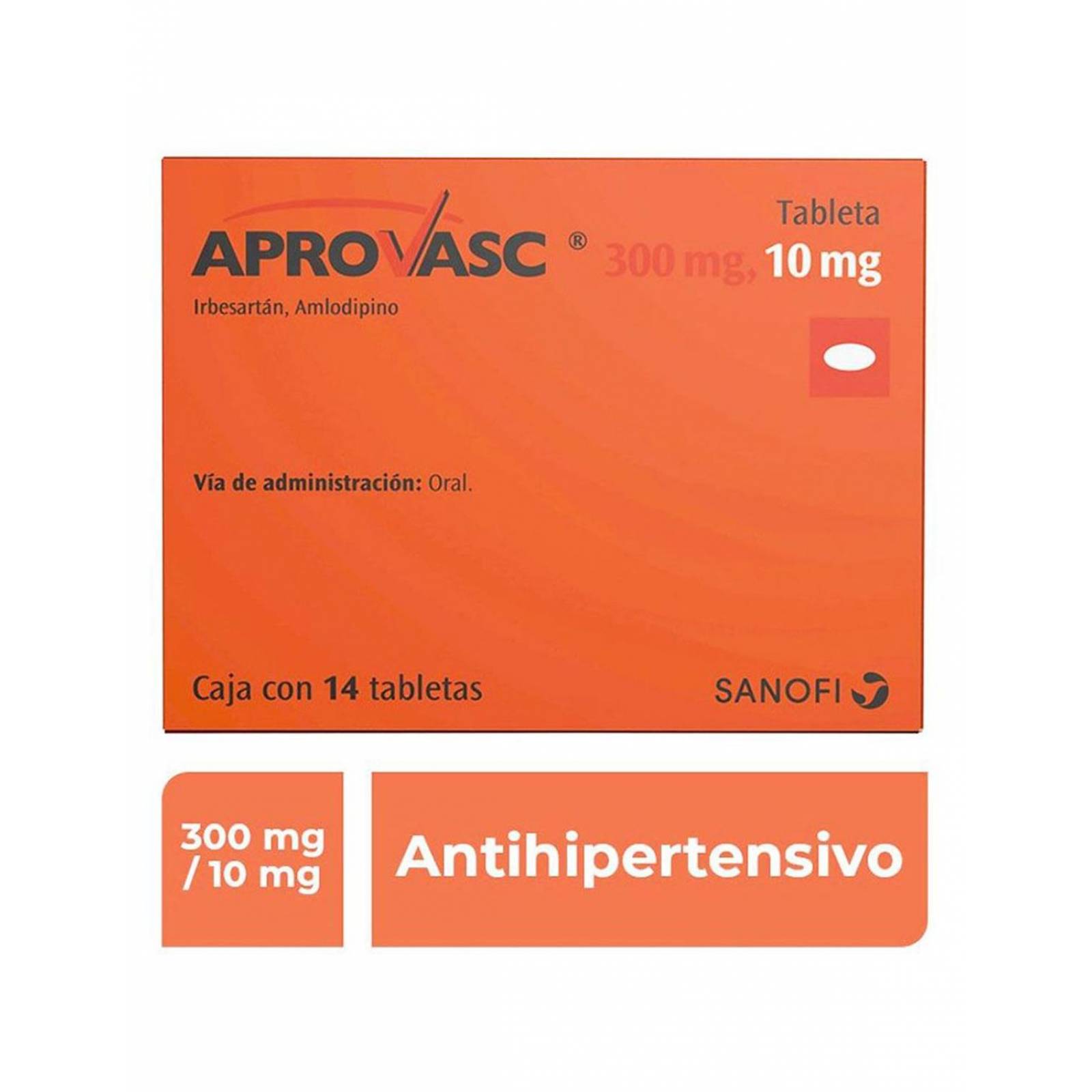 Aprovasc 300 mg / 10 mg Caja Con 14 Tabletas 