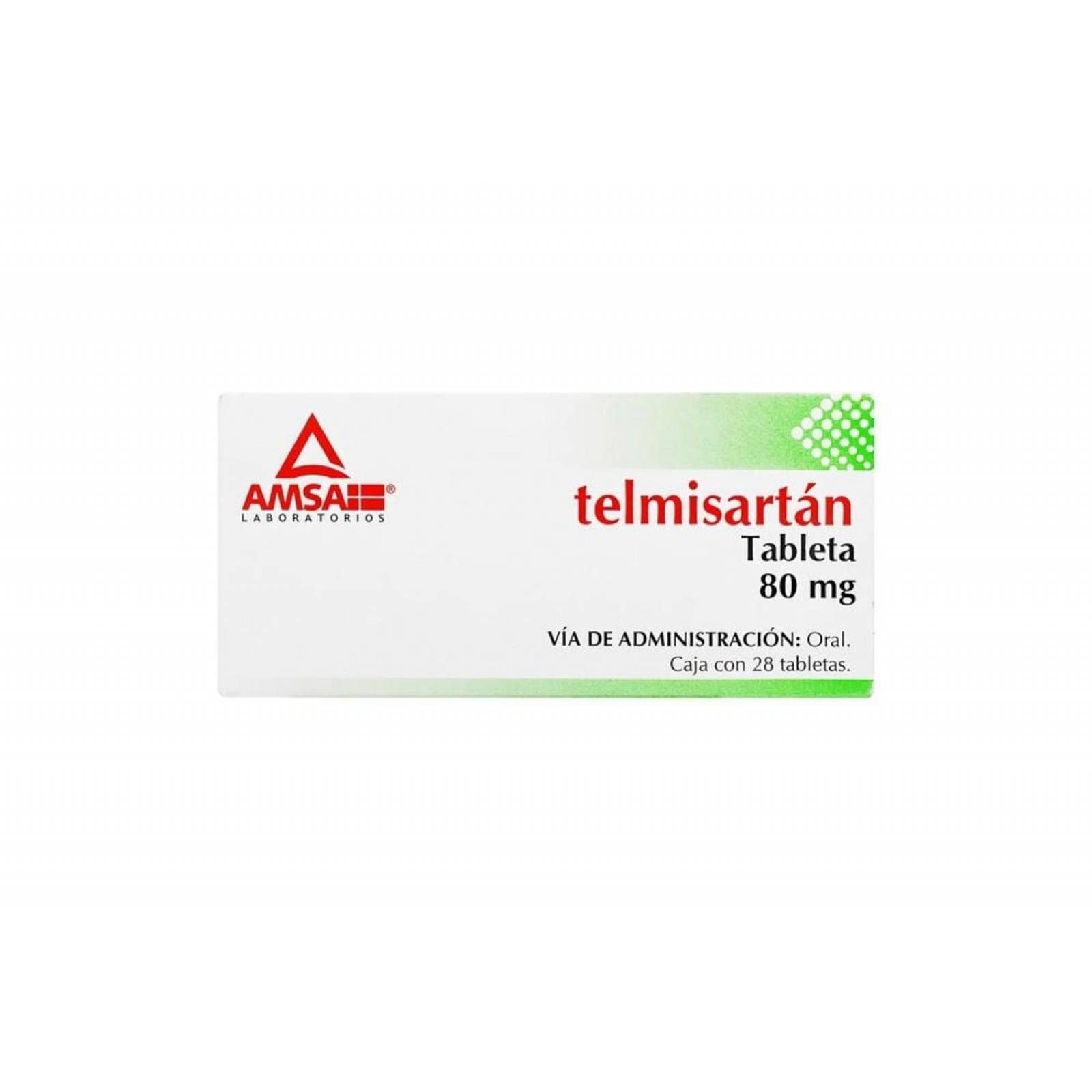 Telmisartán 80 mg Caja Con 28 Tabletas 