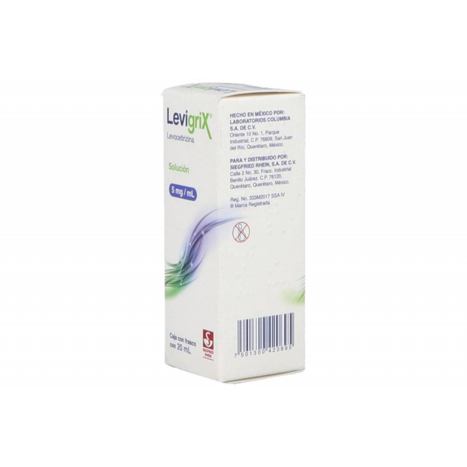 Levigrix Solución 0.5 mg/mL Caja Con Frasco Con 20 mL 