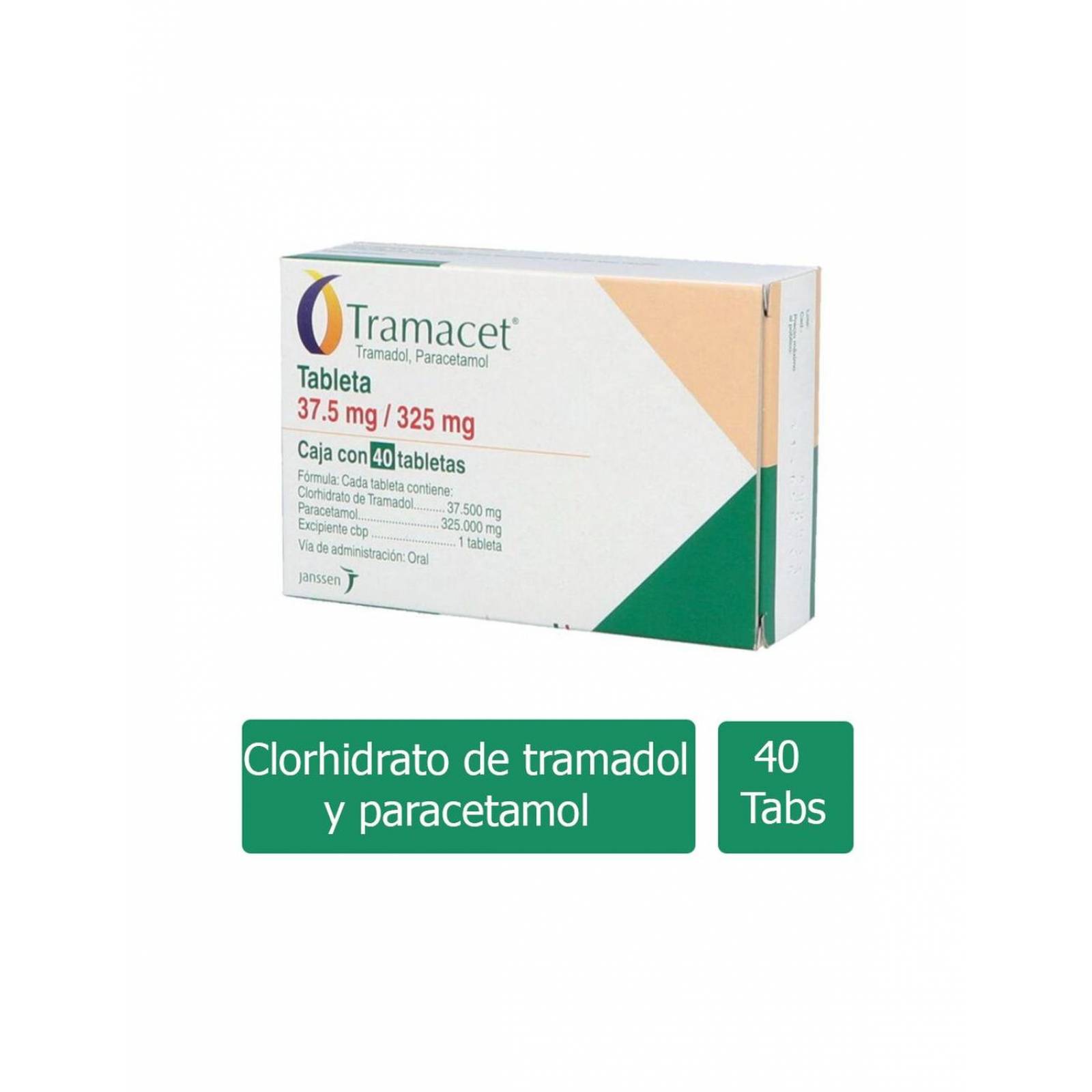 Tramacet 37.5 mg / 325 mg Caja Con 40 Tabletas 