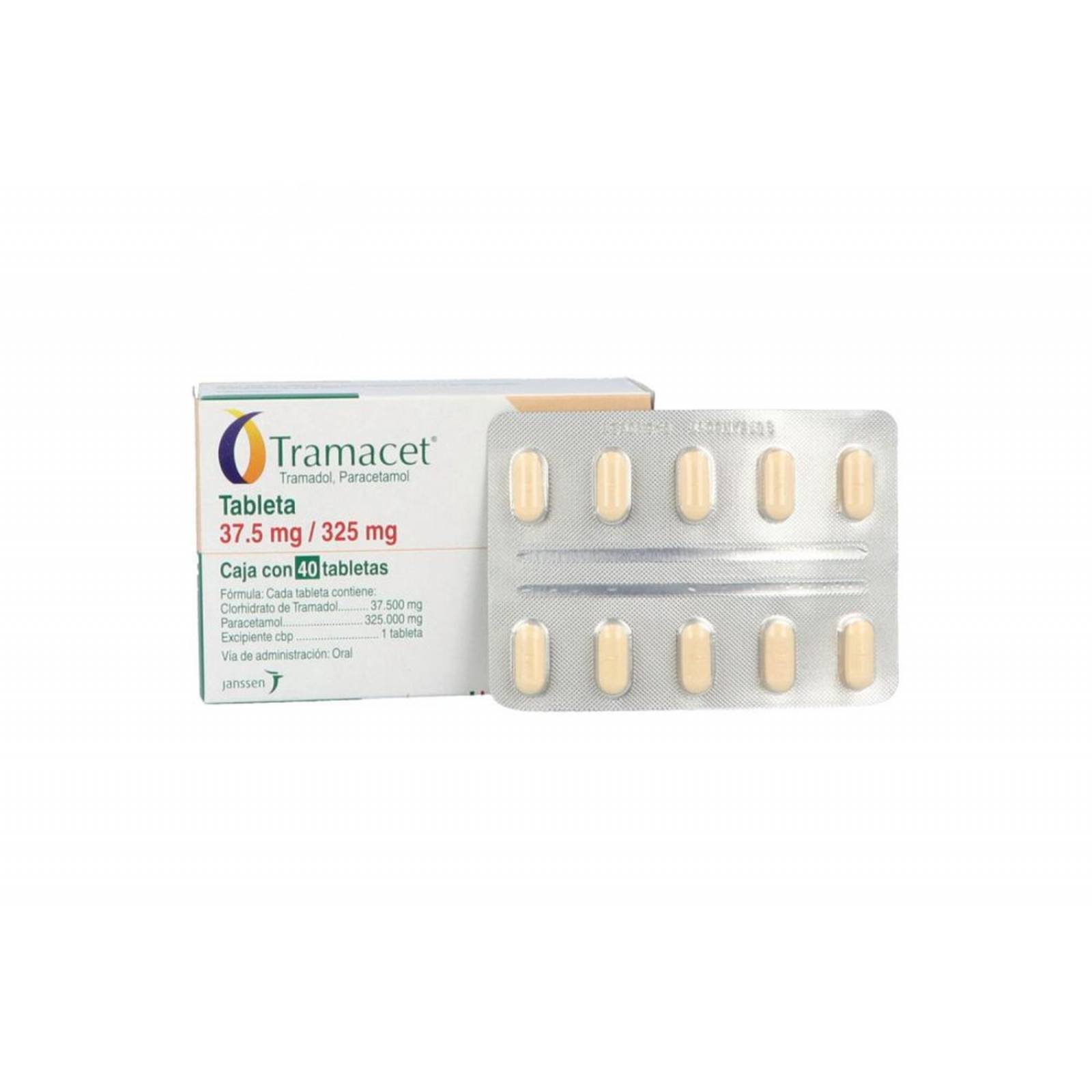 Tramacet 37.5 mg / 325 mg Caja Con 40 Tabletas 
