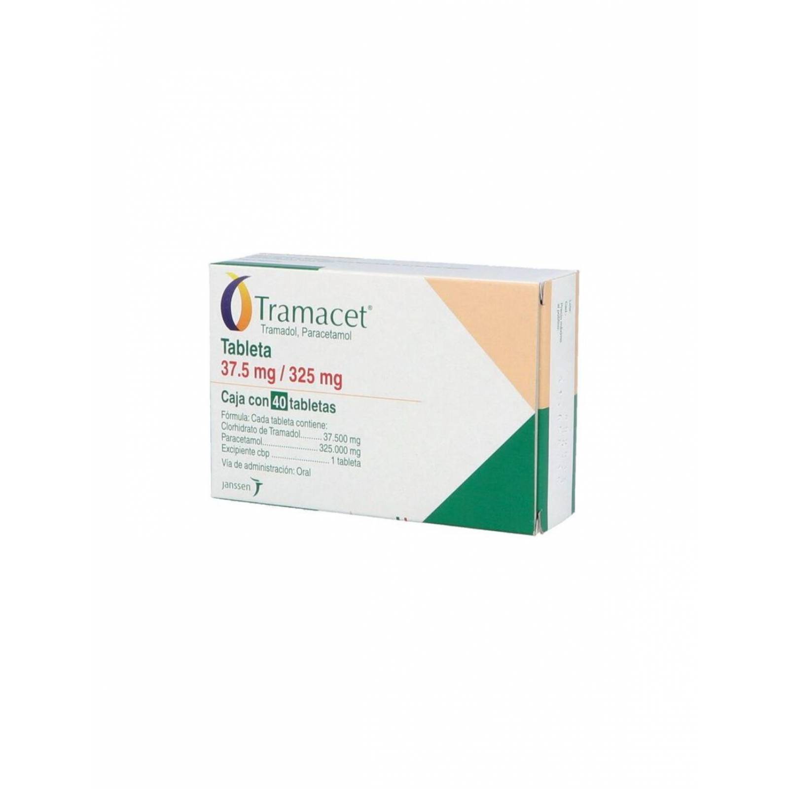 Tramacet 37.5 mg / 325 mg Caja Con 40 Tabletas 