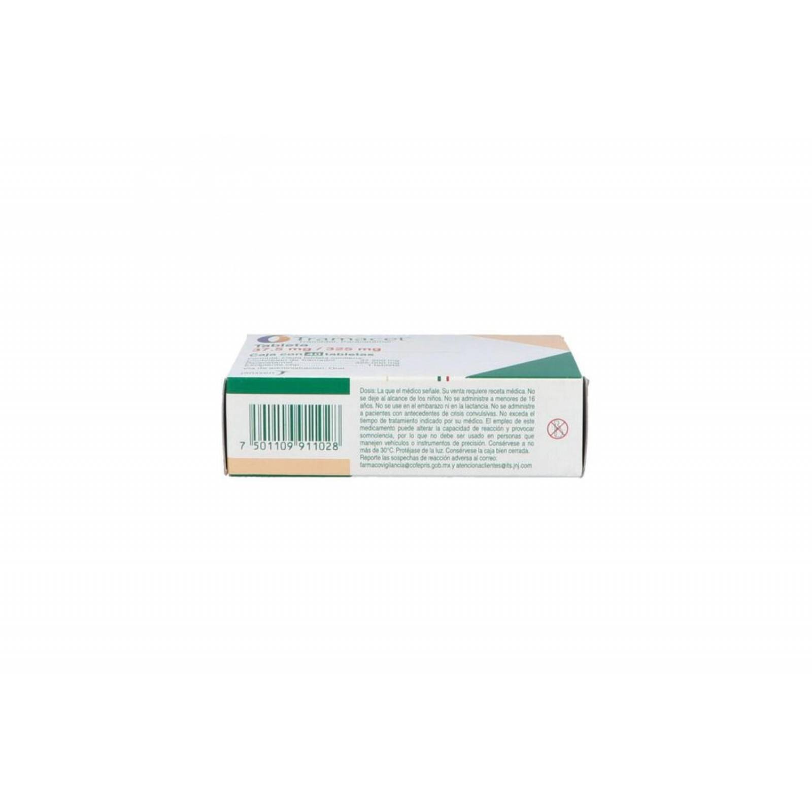 Tramacet 37.5 mg / 325 mg Caja Con 40 Tabletas 