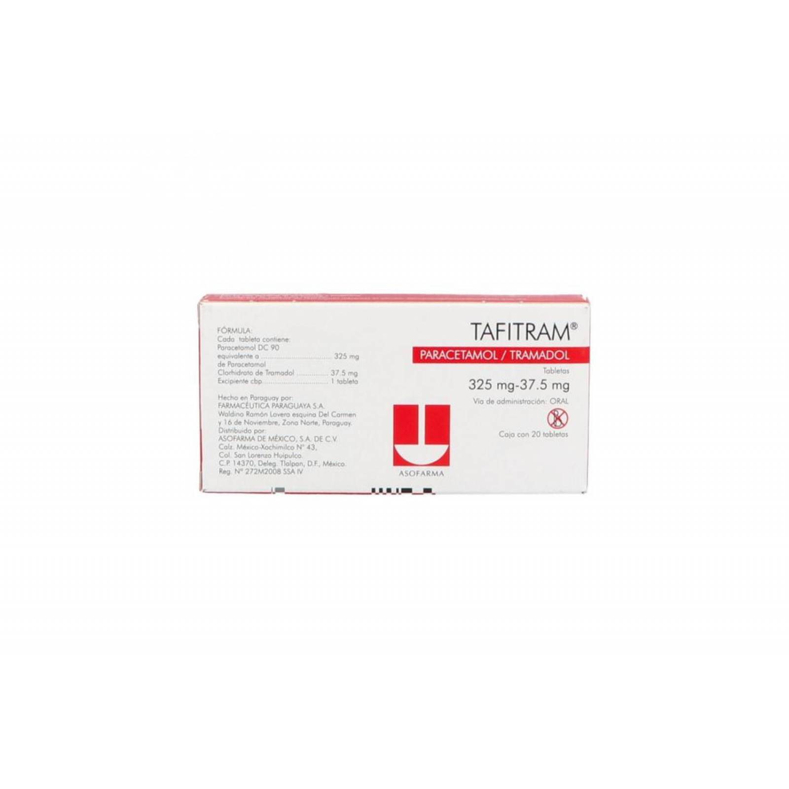 Tafitram 325 mg / 37.5 mg Caja Con 20 Comprimidos 