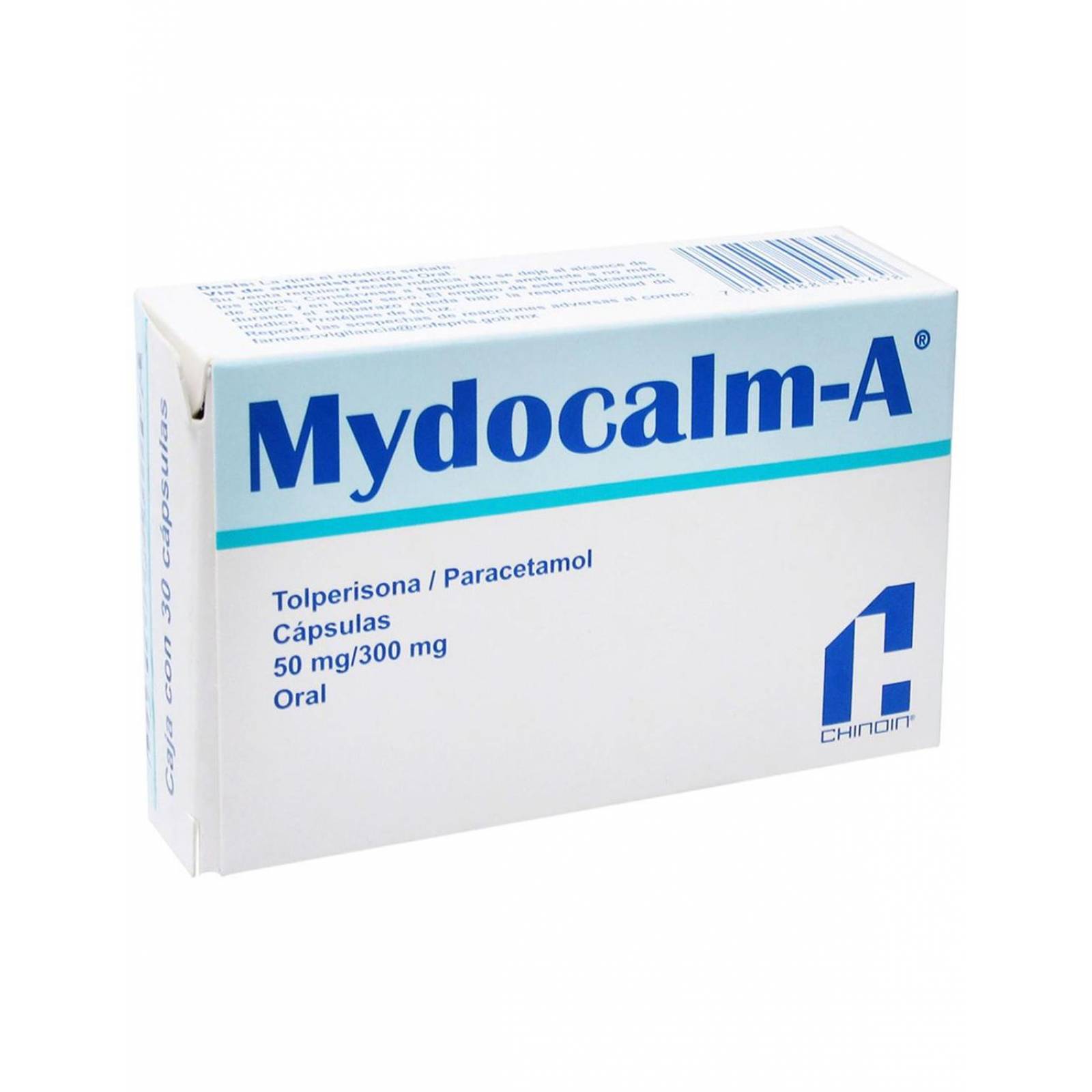 Mydocalm A 50 mg / 300 mg Caja Con 30 Cápsulas 