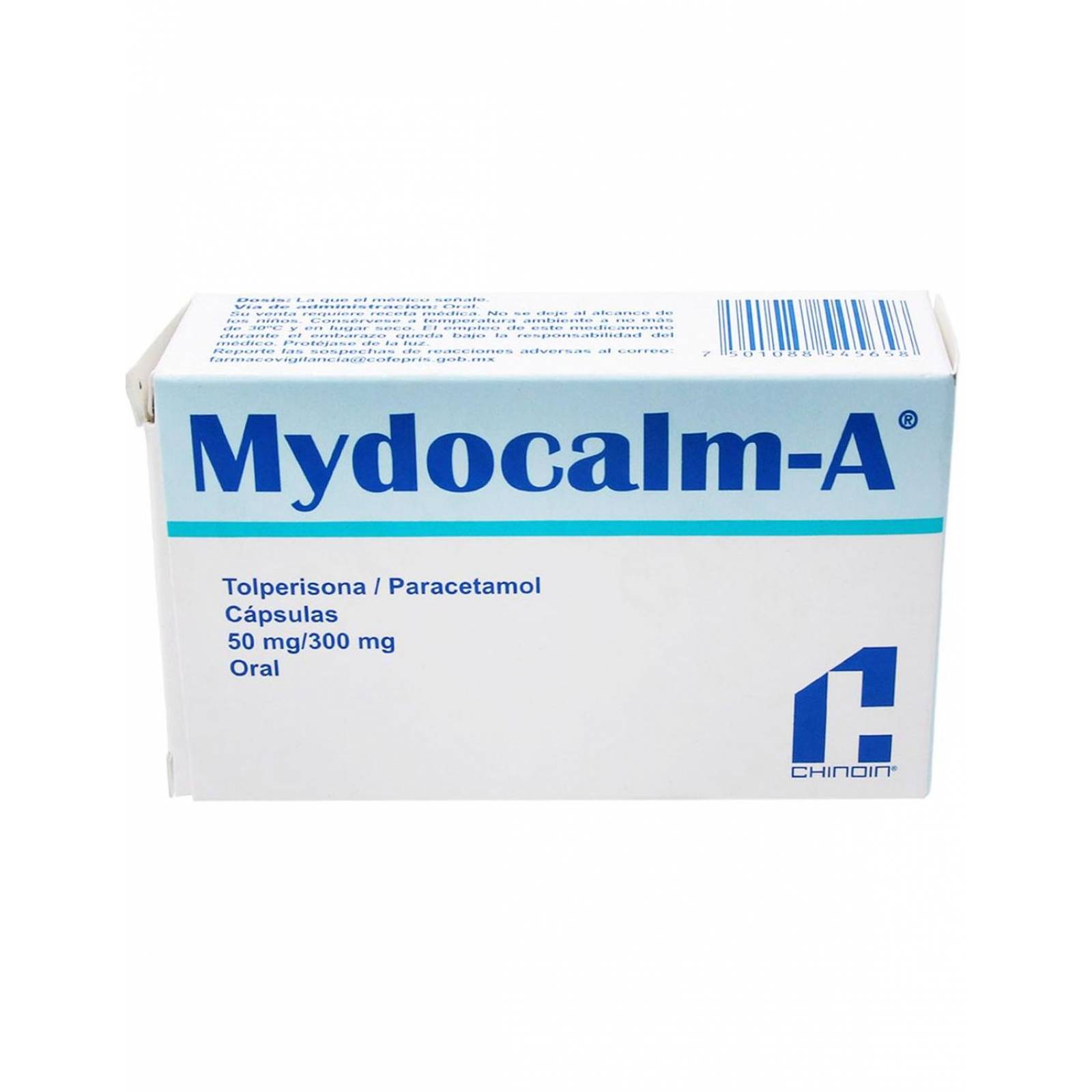 Mydocalm A 50 mg / 300 mg Caja Con 30 Cápsulas 