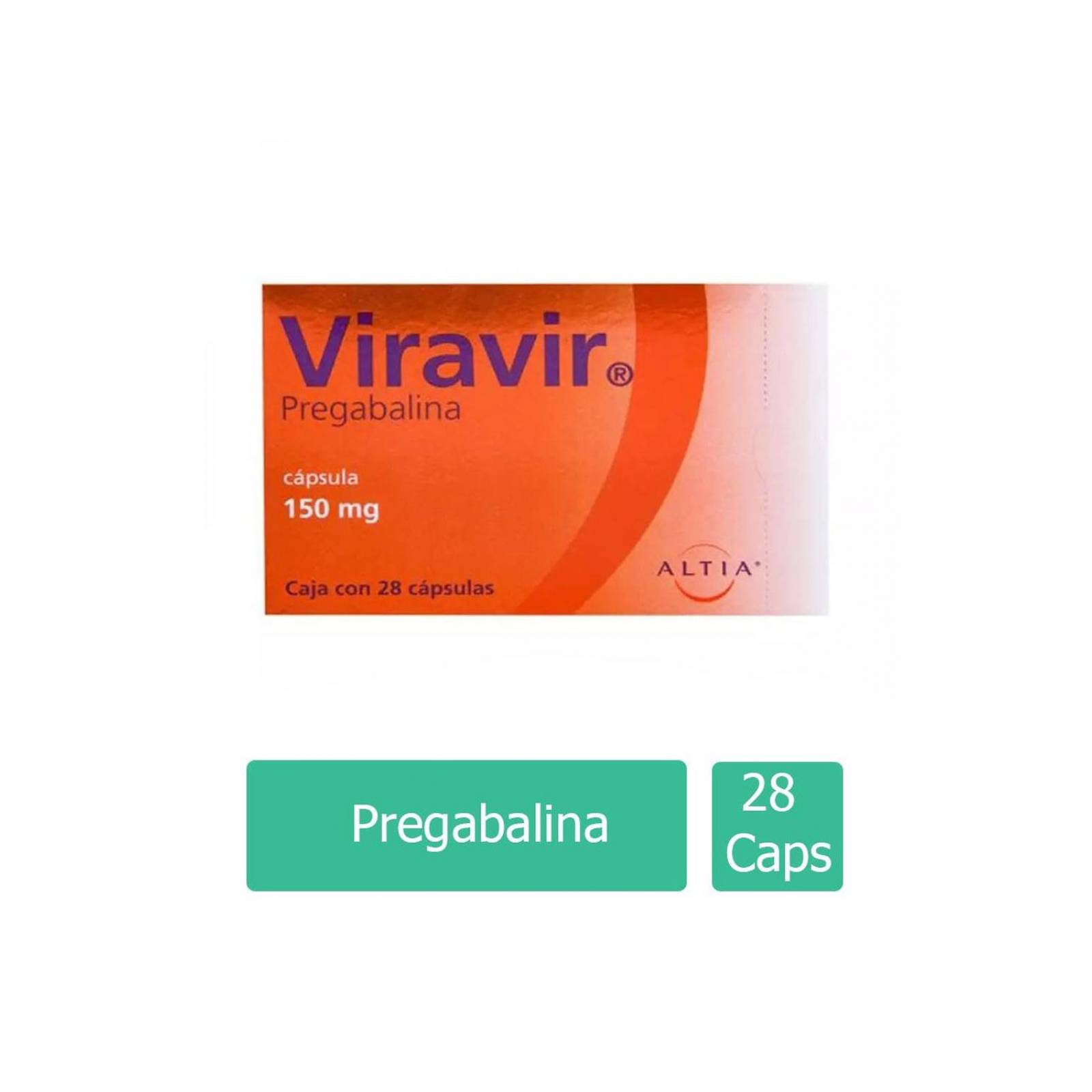 Viravir 150 mg Caja con 28 cápsulas 