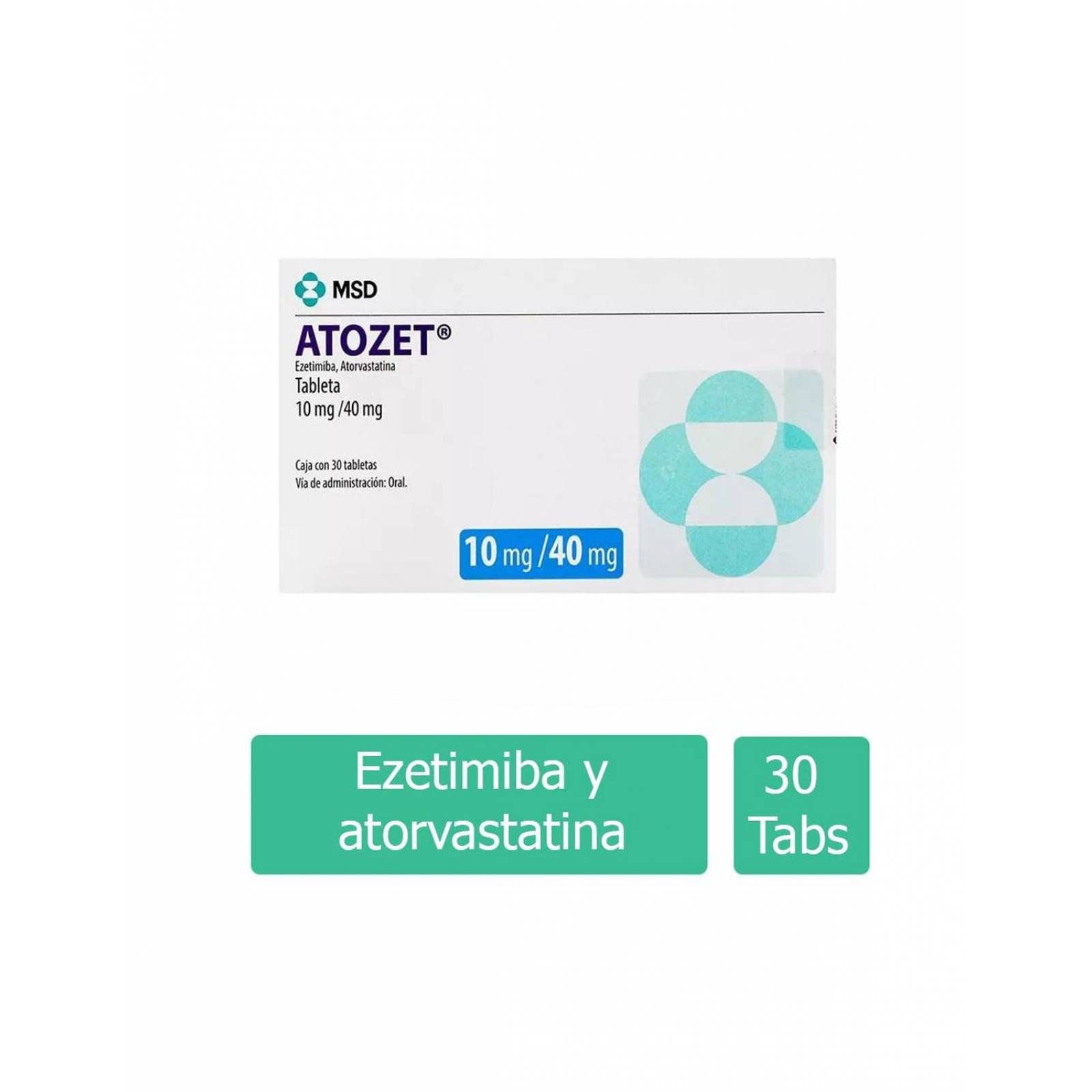 Atozet 10 mg / 40 mg Caja Con 30 Tabletas 