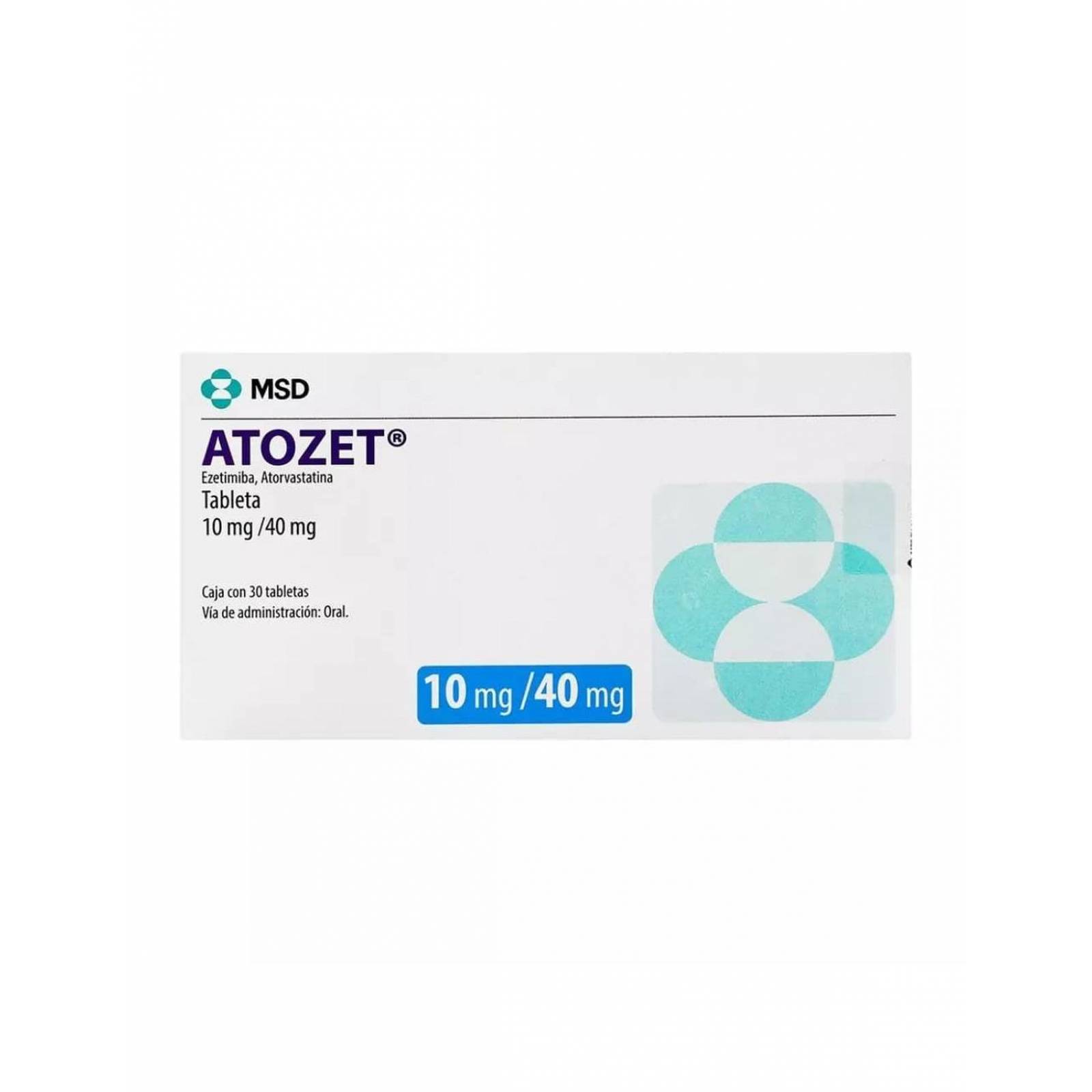 Atozet 10 mg / 40 mg Caja Con 30 Tabletas 