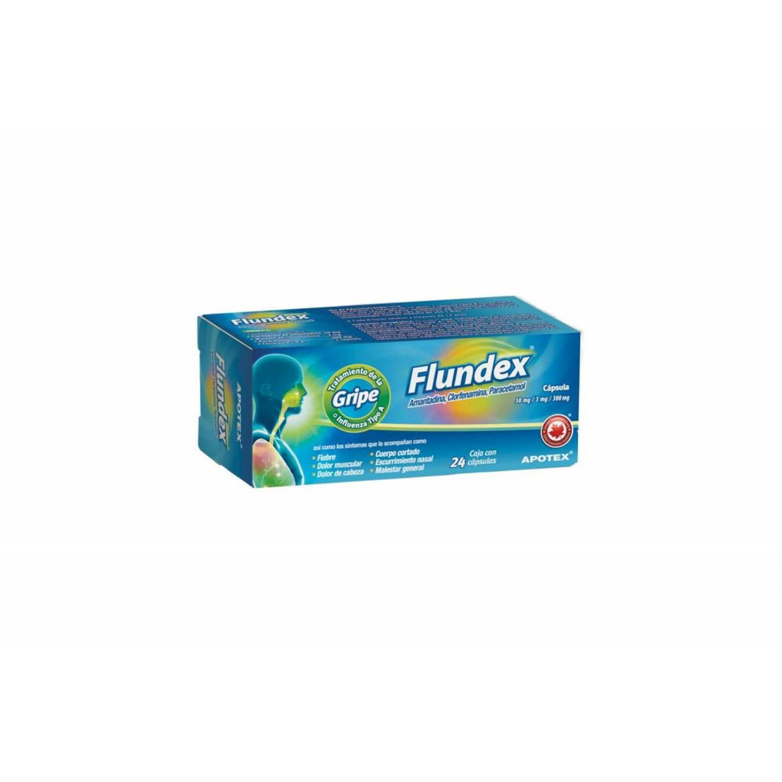 Flundex 50 mg/3 mg/300 mg Caja Con Blíster Con 24 Cápsulas 