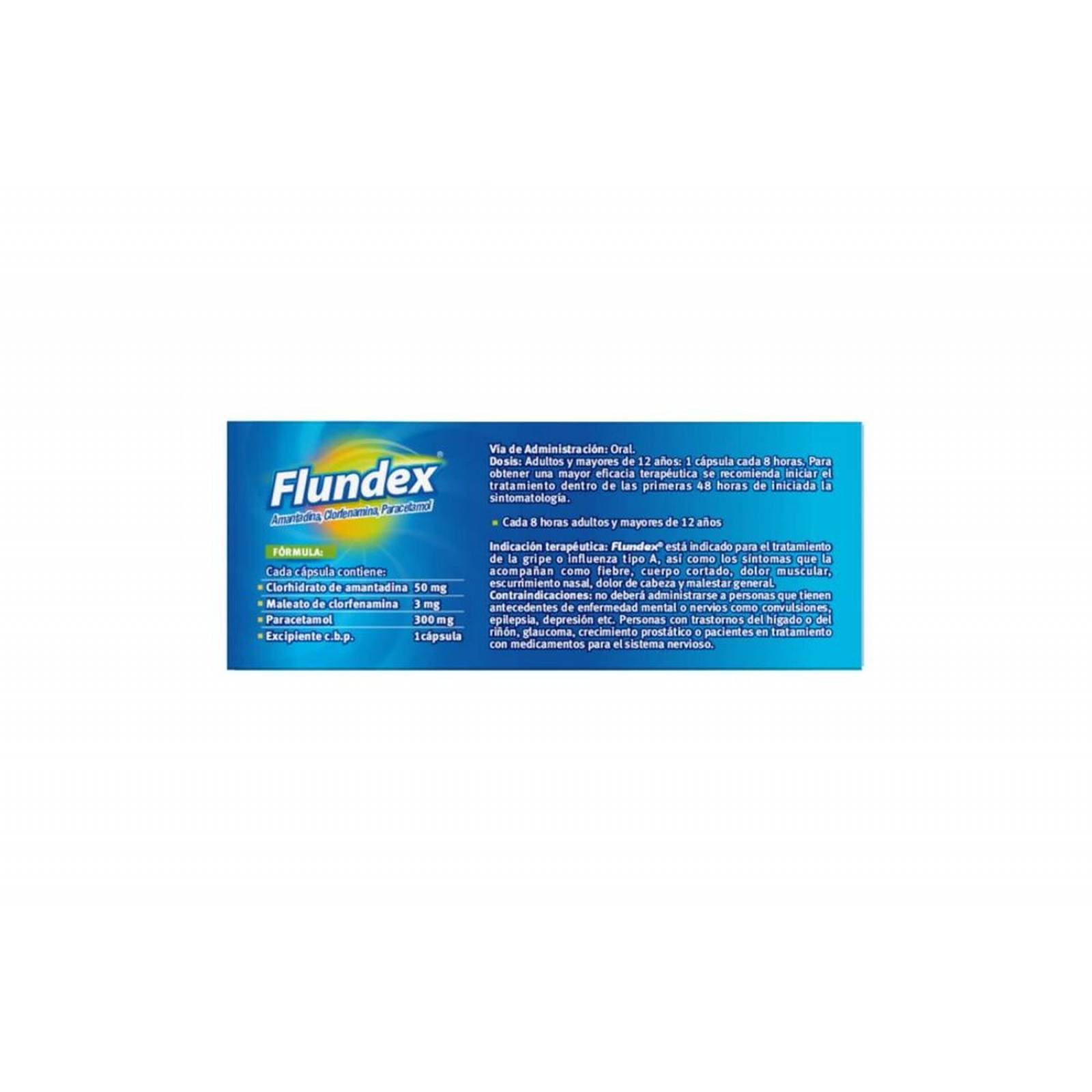 Flundex 50 mg/3 mg/300 mg Caja Con Blíster Con 24 Cápsulas 