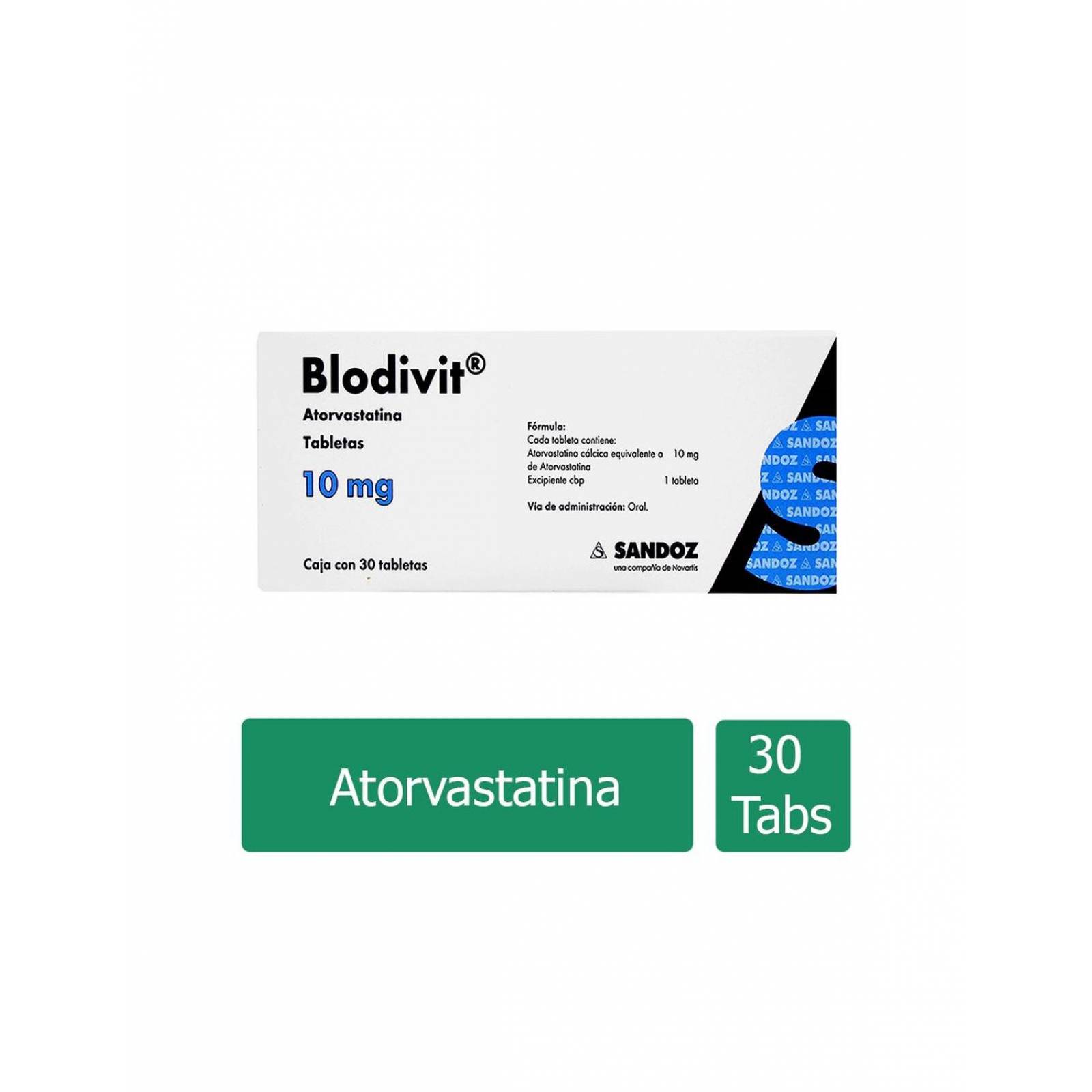 Blodivit 10 mg Caja con 30 Tabletas 