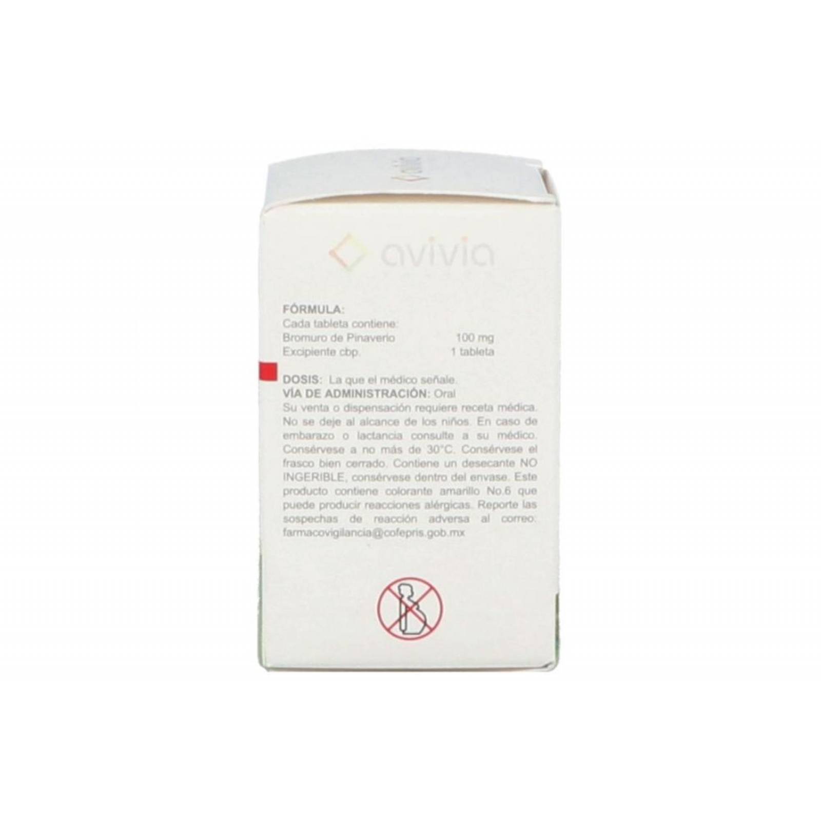 Bromuro De Pinaverio 100 mg Caja Con Frasco Con 14 Tabletas 