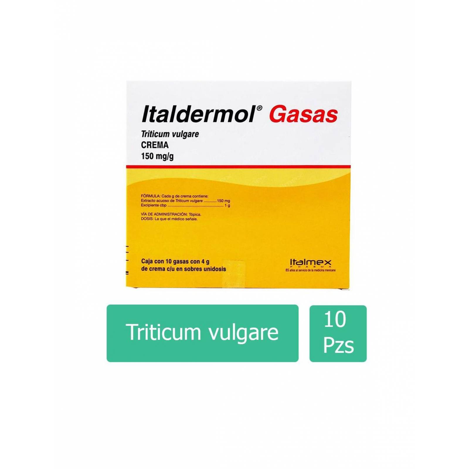 Italdermol Gasas 4g Caja Con 10 Sobres De Crema 