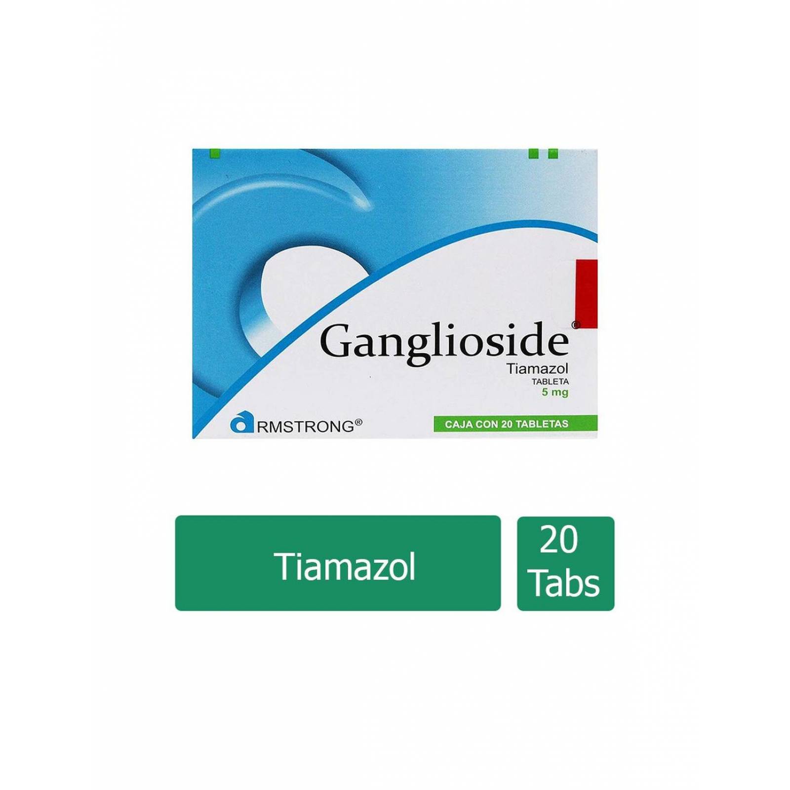 Ganglioside 5 mg Caja Con 20 Tabletas 