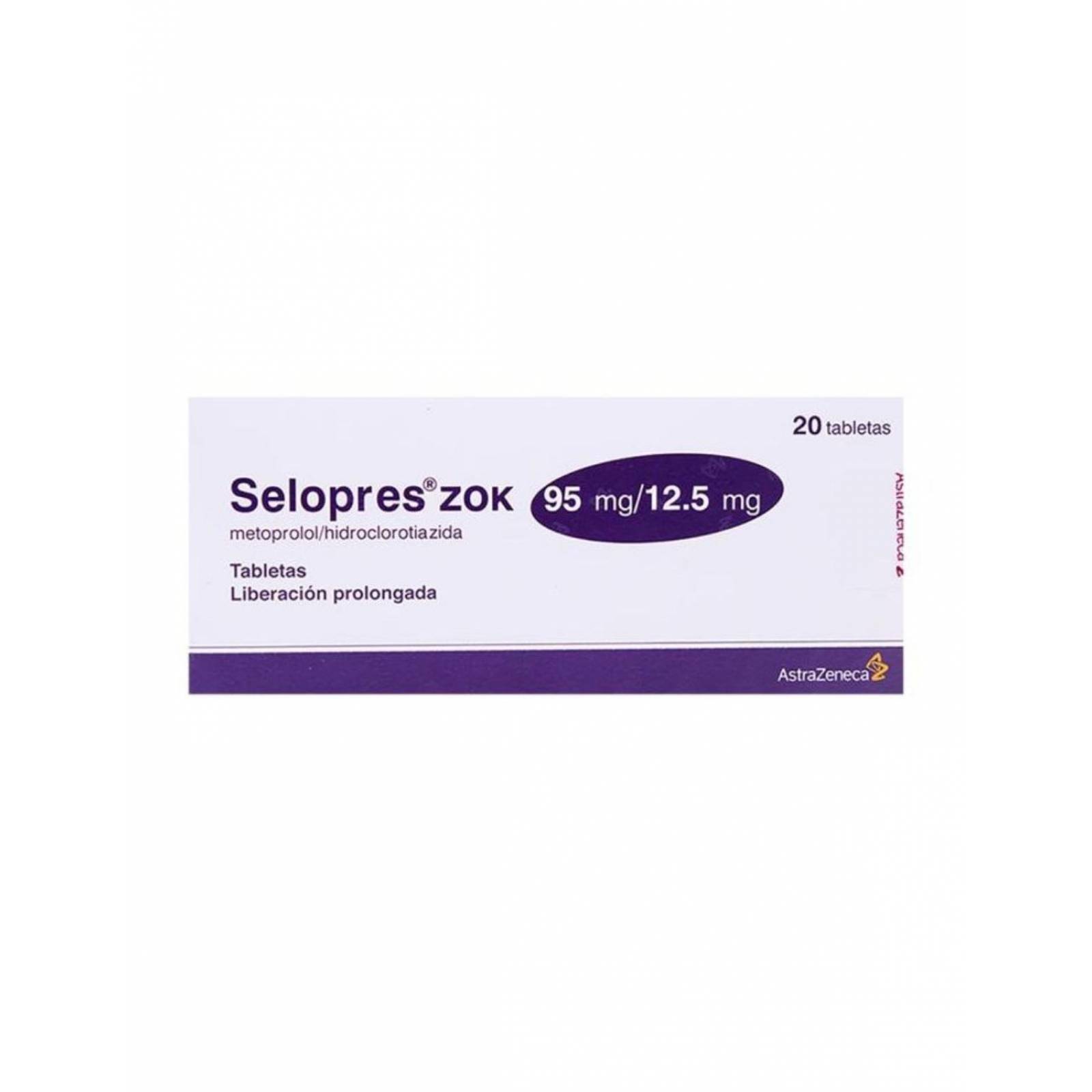 Selopres Zok 92 mg / 12.5 mg Caja Con 20 Tabletas De Liberación Prolongada 