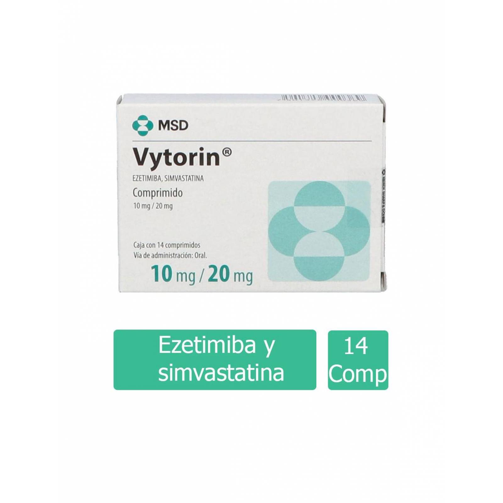 Vytorin 10/20 Caja Con 14 Comprimidos 