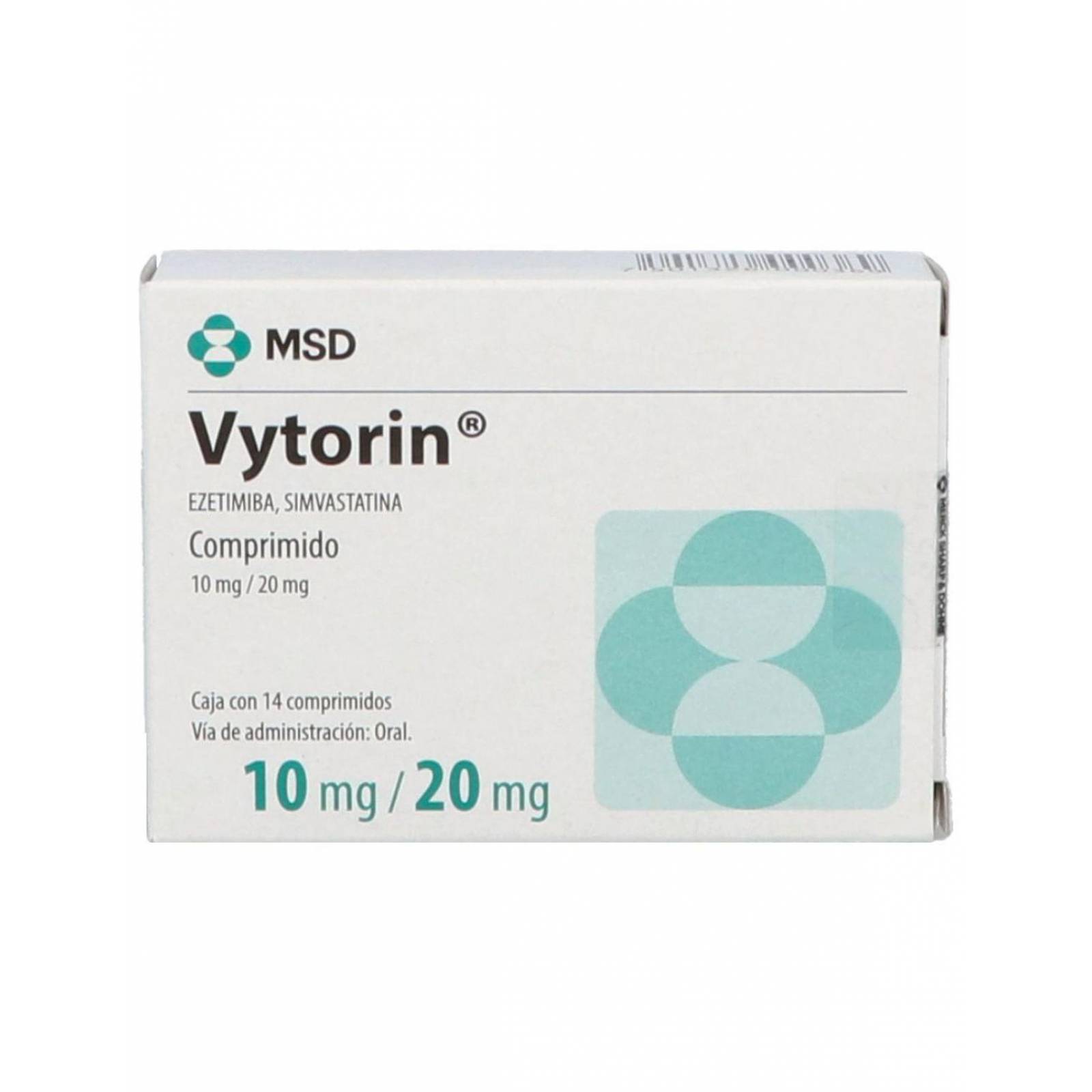 Vytorin 10/20 Caja Con 14 Comprimidos 