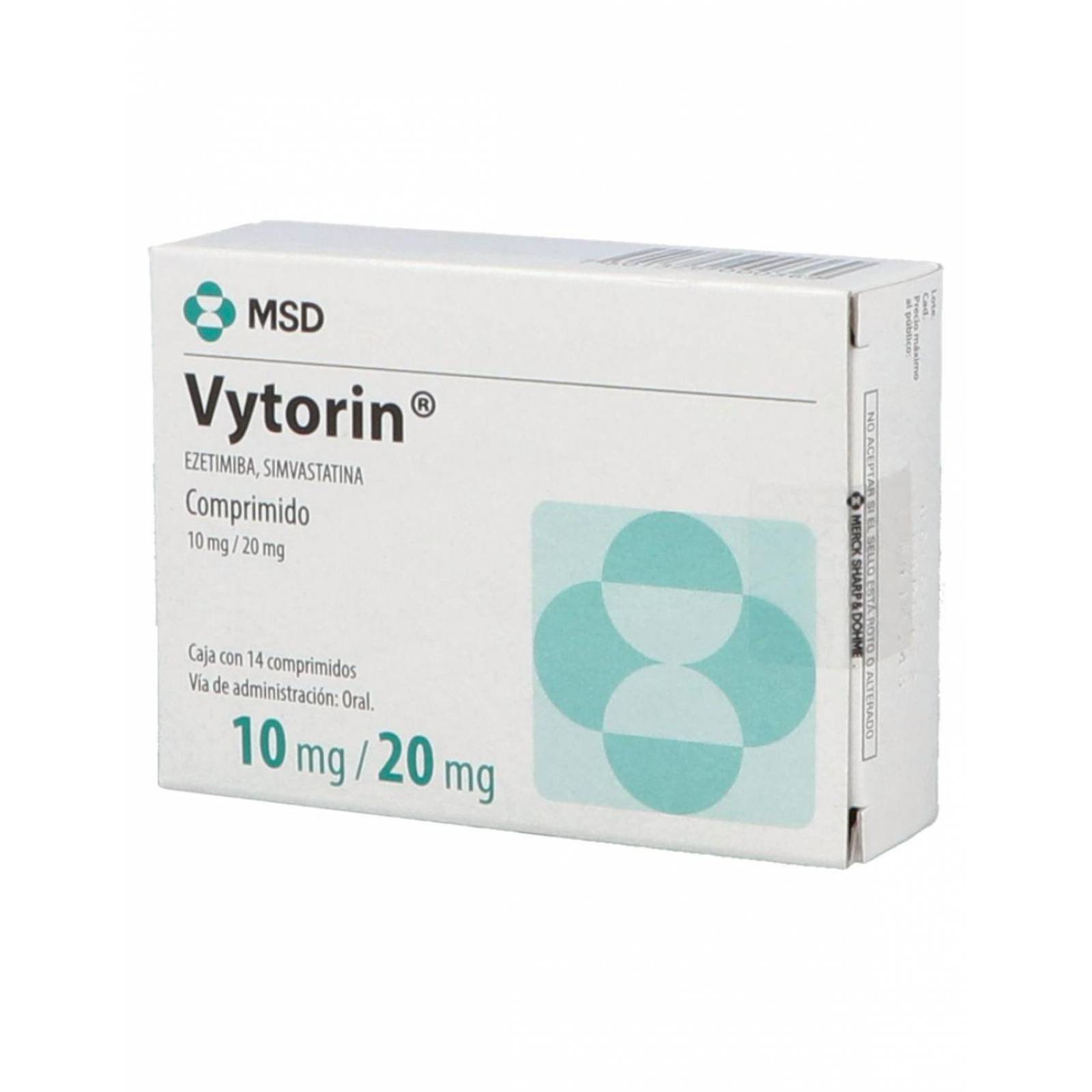 Vytorin 10/20 Caja Con 14 Comprimidos 
