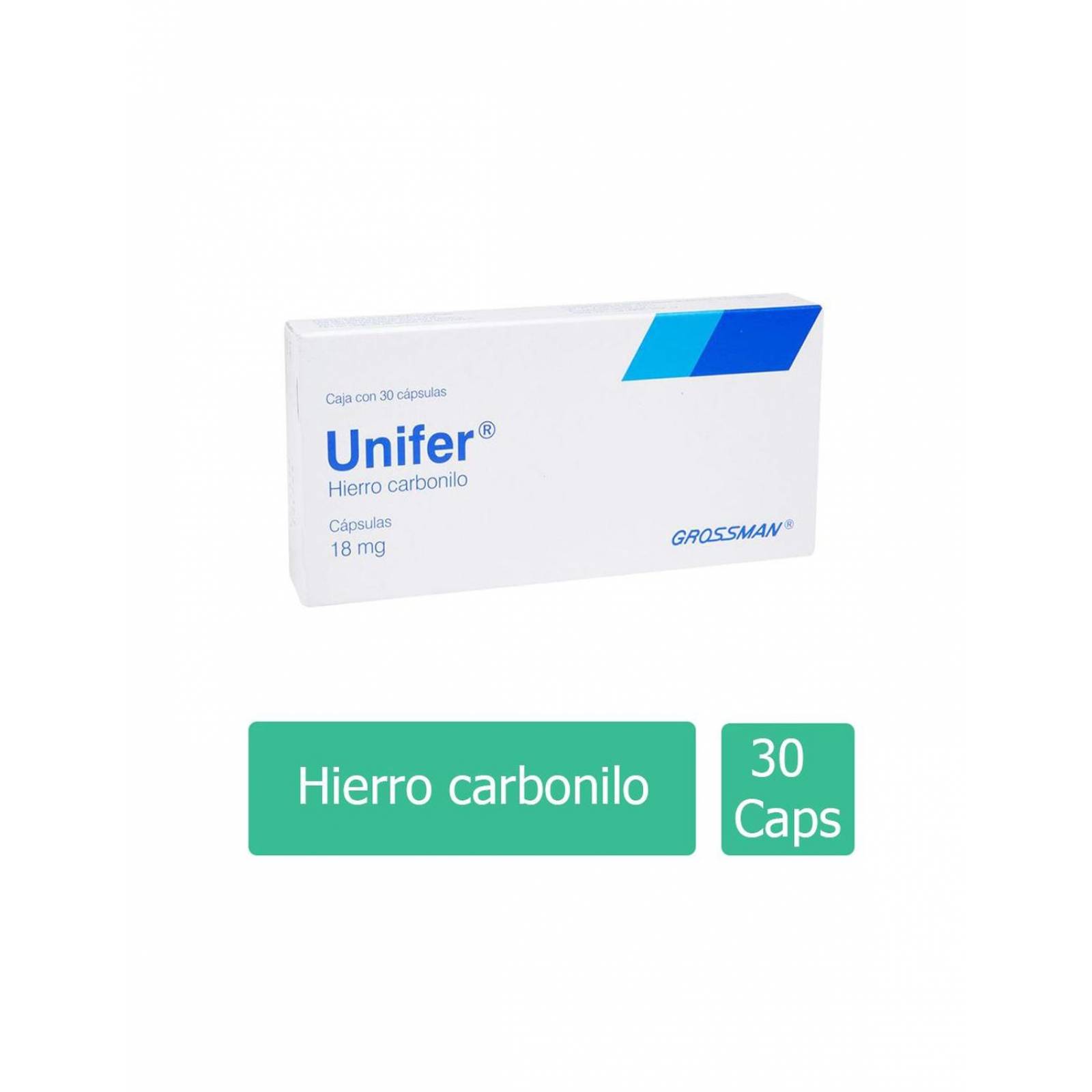 Unifer 18 mg Caja Con 30 Cápsulas 