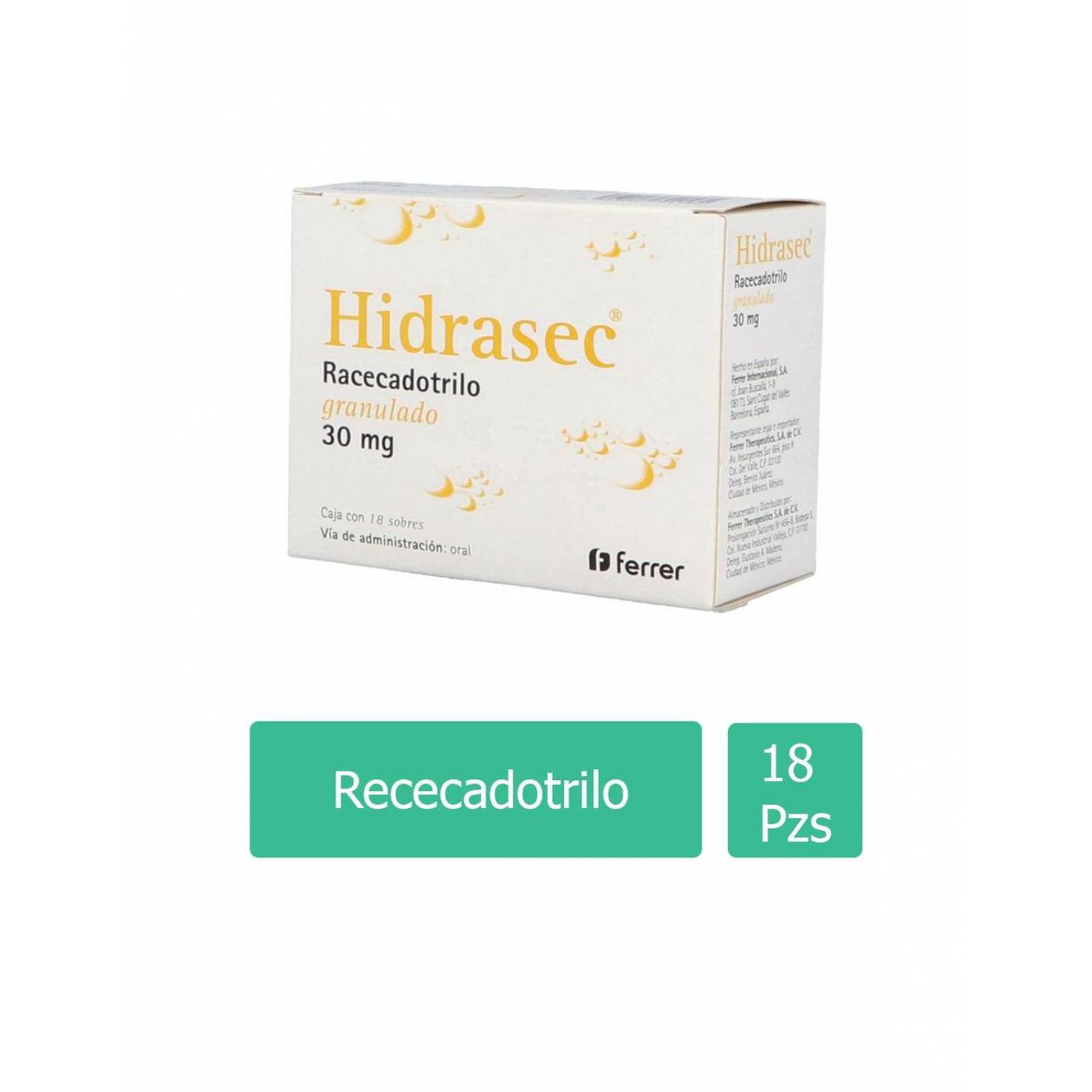 Hidrasec 30 mg Granulado Caja Con 18 Sobres 