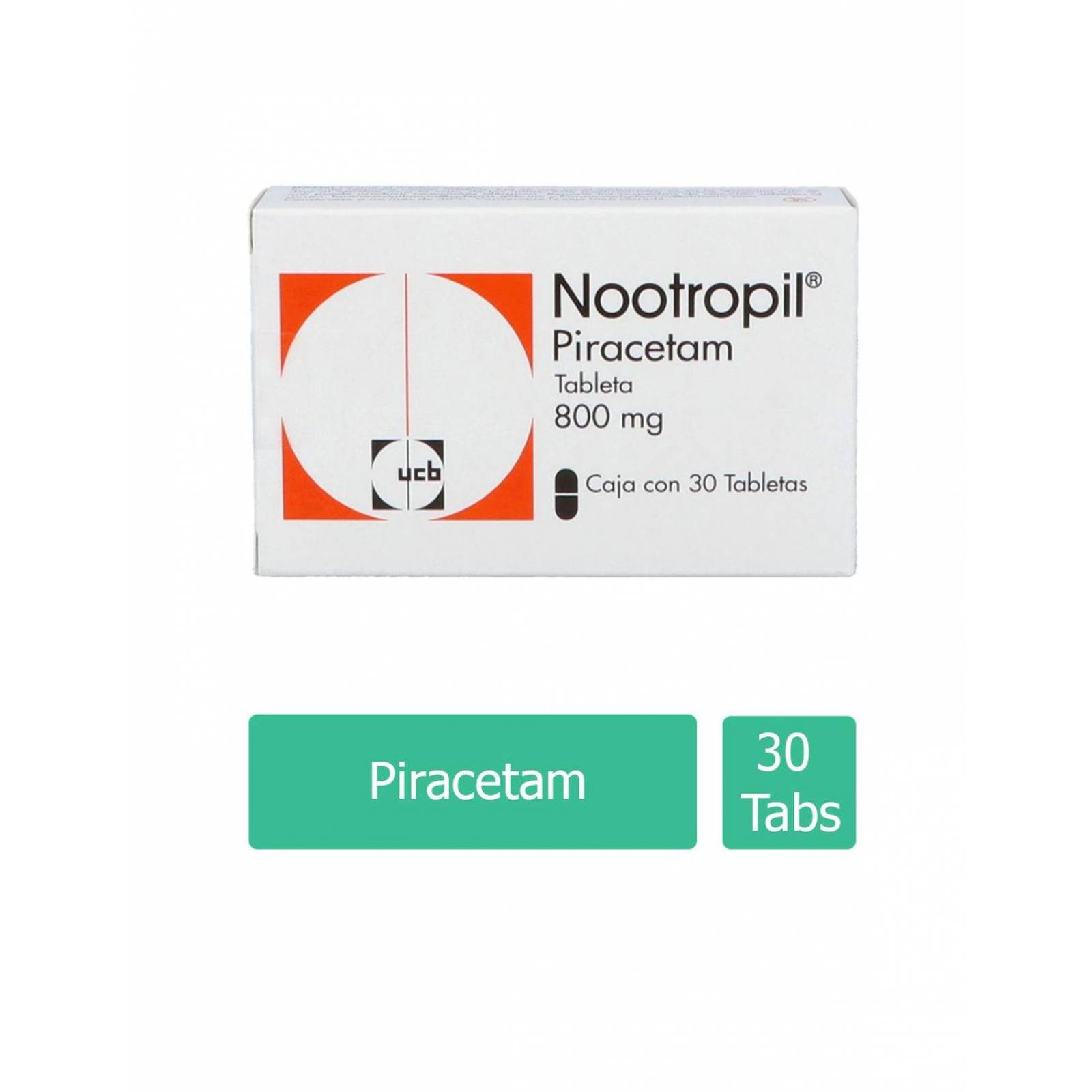 Nootropil 800 mg Caja Con 30 Tabletas 