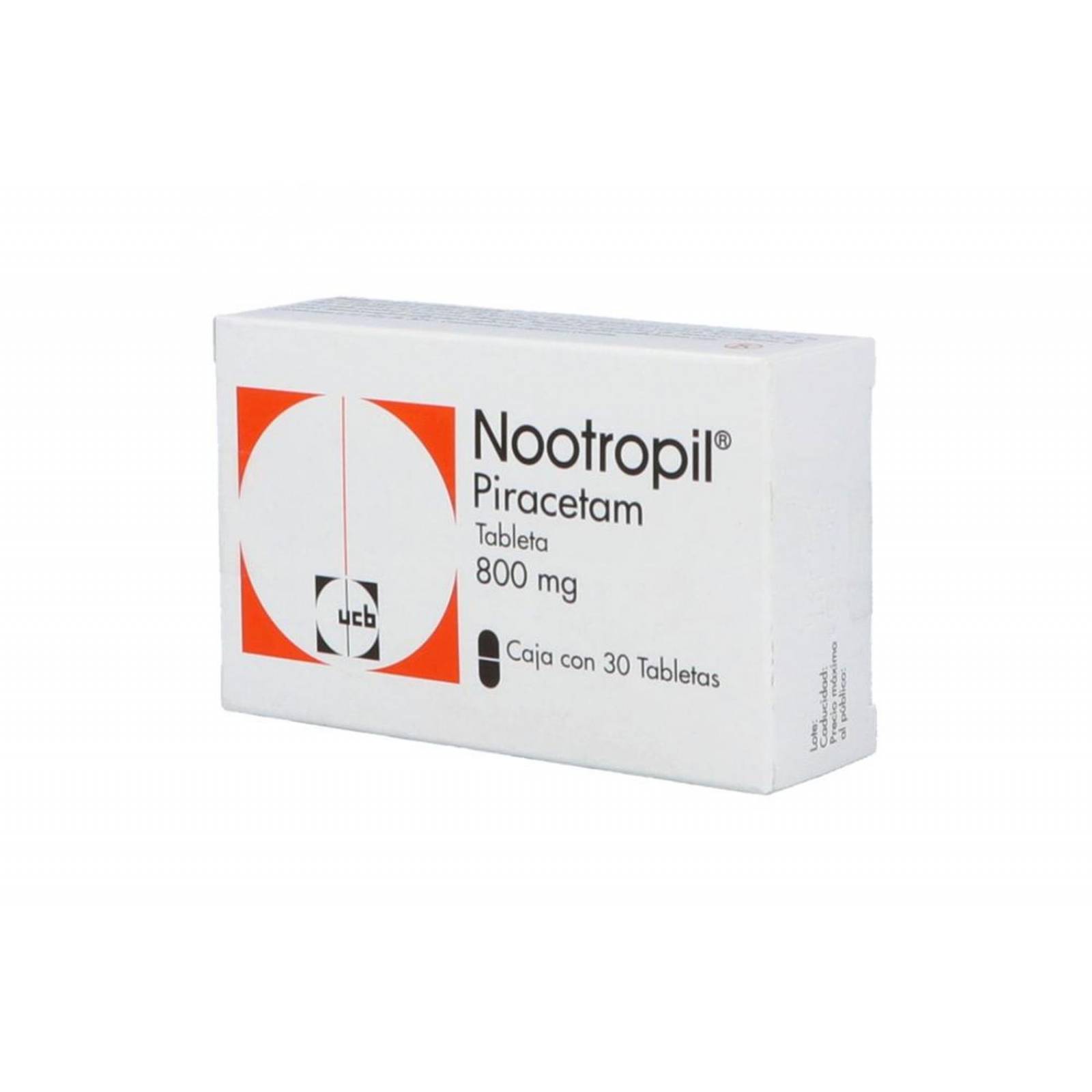 Nootropil 800 mg Caja Con 30 Tabletas 