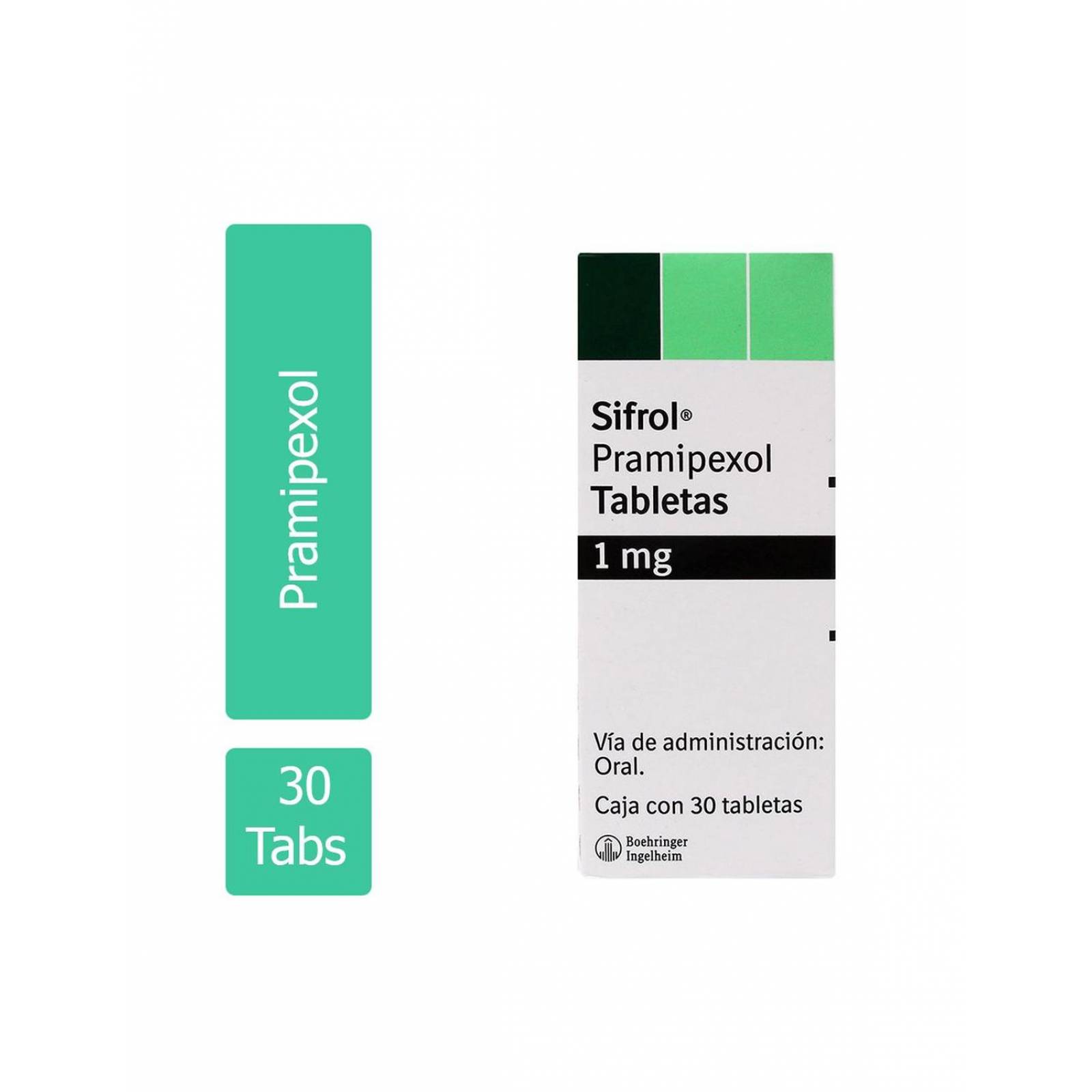 Sifrol 1 mg Caja Con 30 Tabletas 