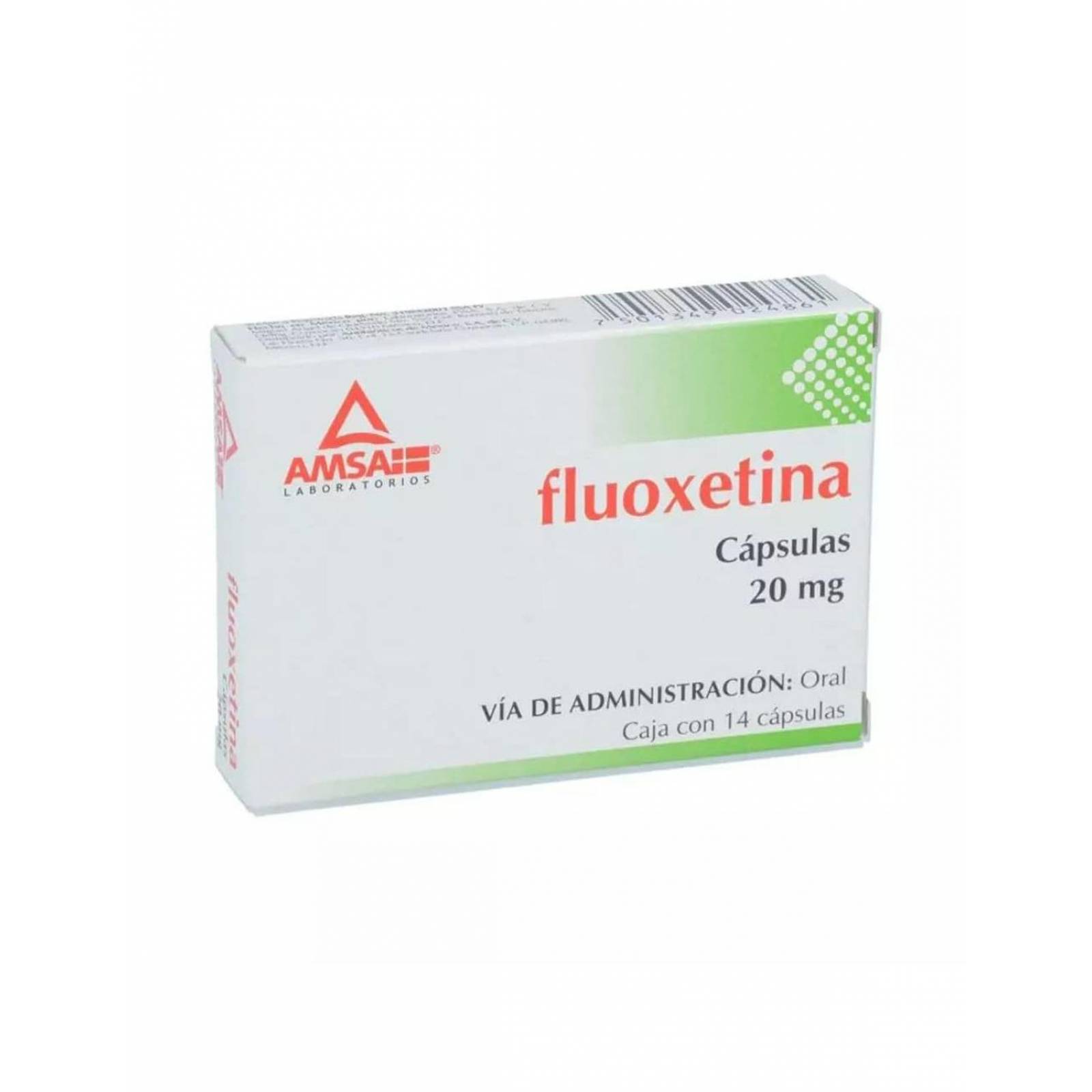 Fluoxetina 20 mg Caja Con 14 Cápsulas 