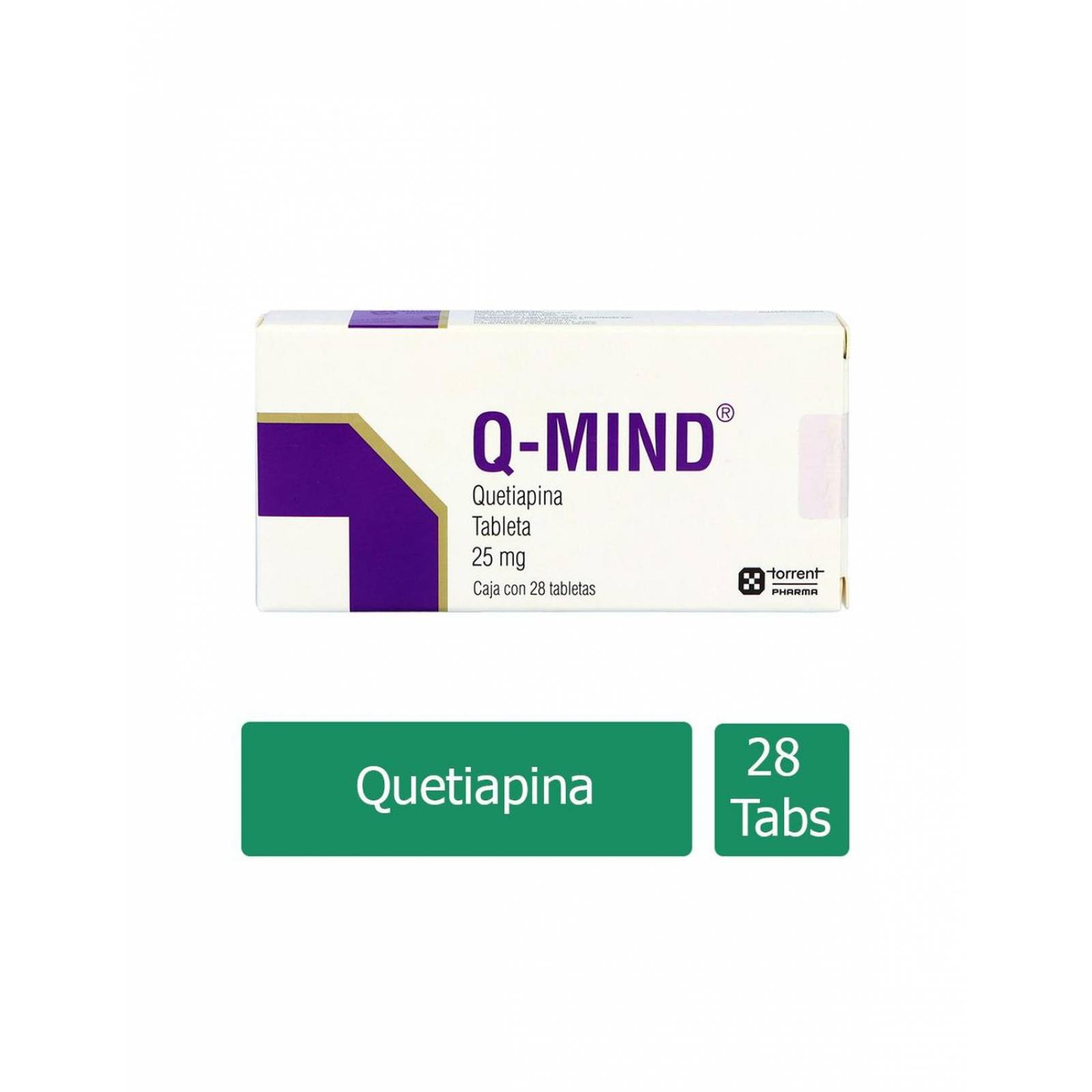 Q Mind 25 mg Caja Con 28 Tabletas 