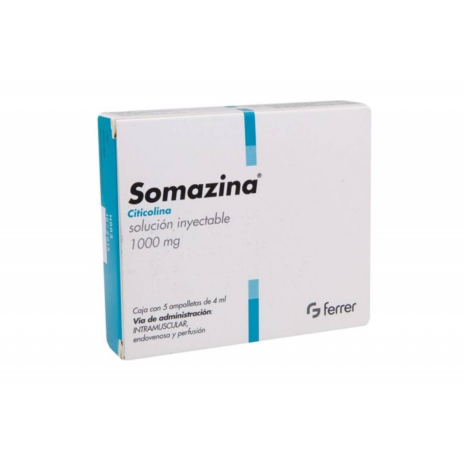 Somazina 1000 mg Caja Con 5 Ampolletas De 4 mL 