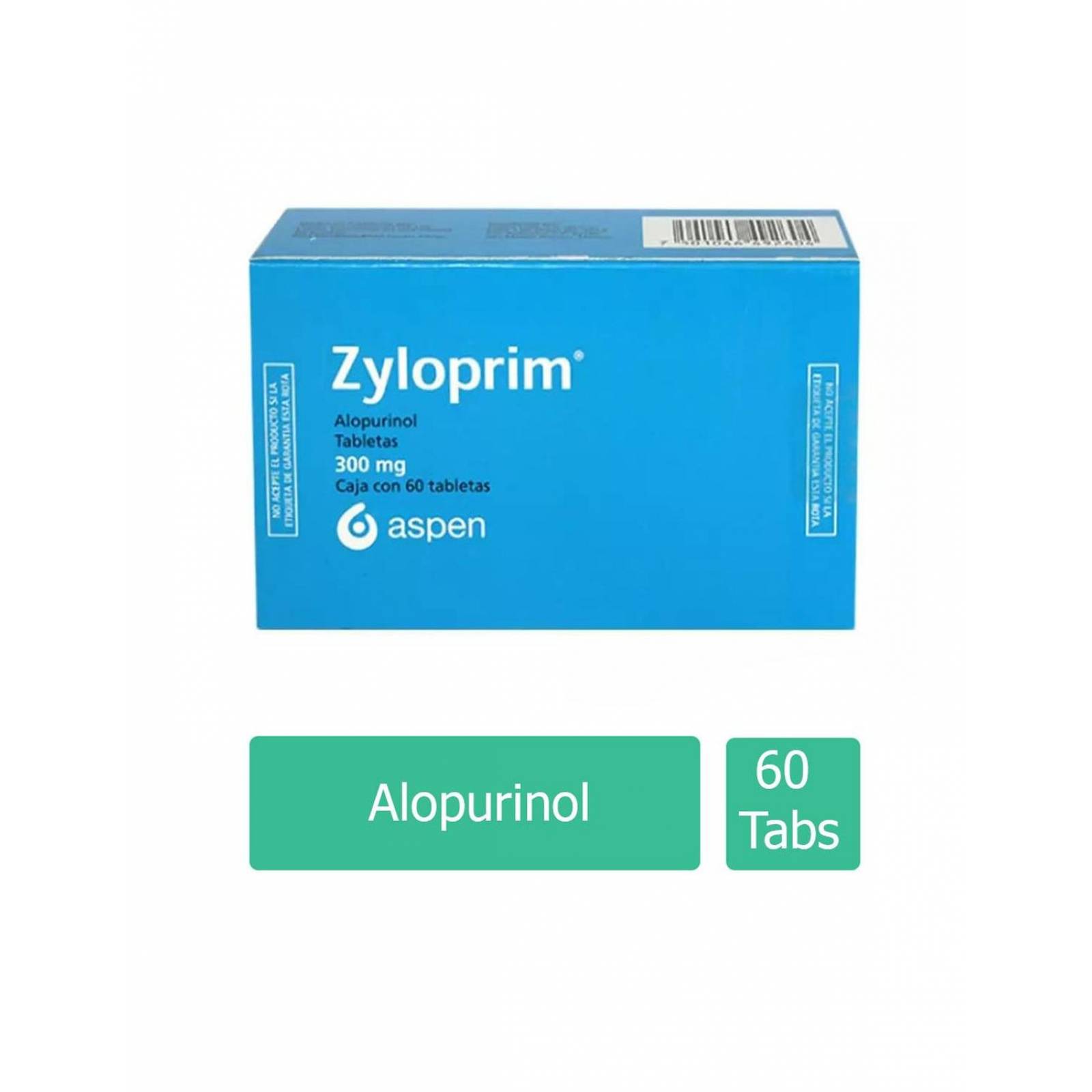 Zyloprim 300 mg Caja Con 60 Tabletas 