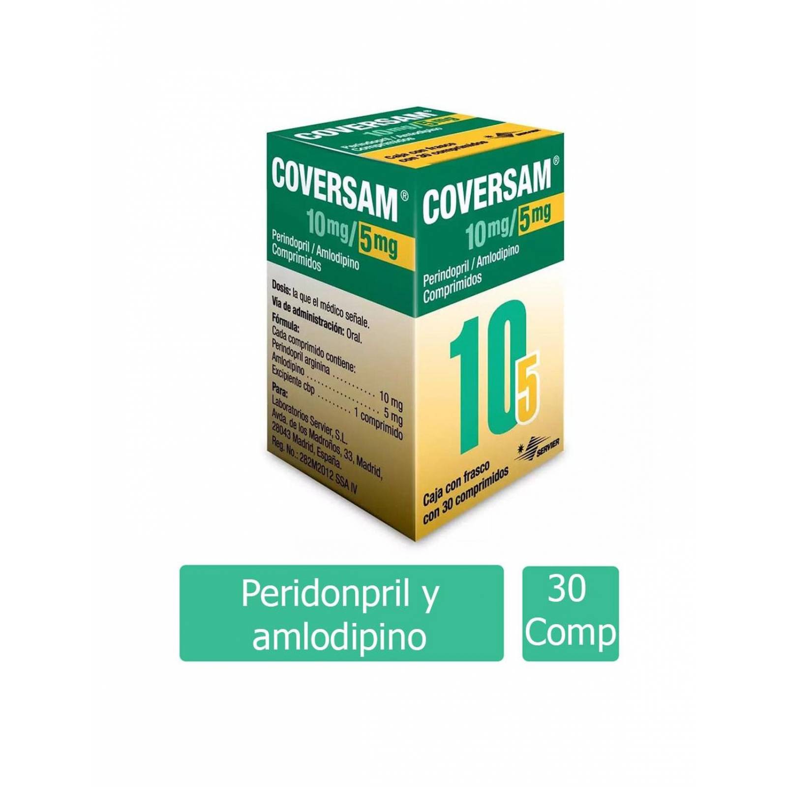 Coversam 10 mg/5 mg Caja Con 30 Comprimidos 