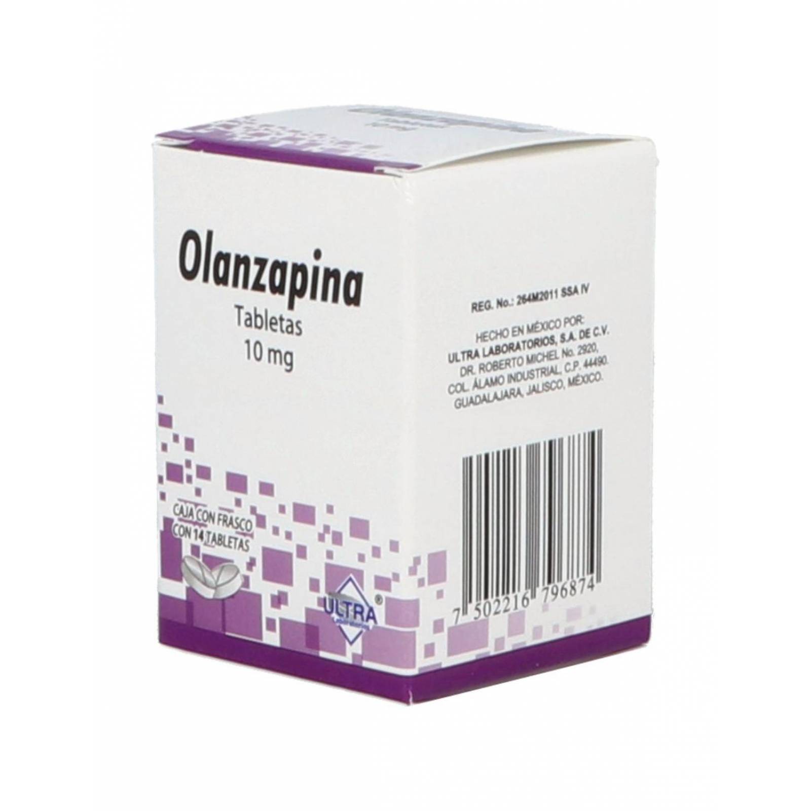 Olazapina 10 mg Con 14 Tabletas 