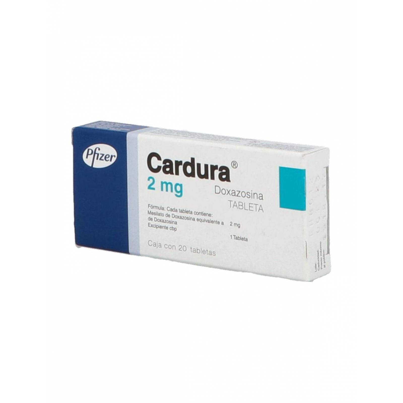 Cardura 2 mg Caja Con 20 Tabletas 