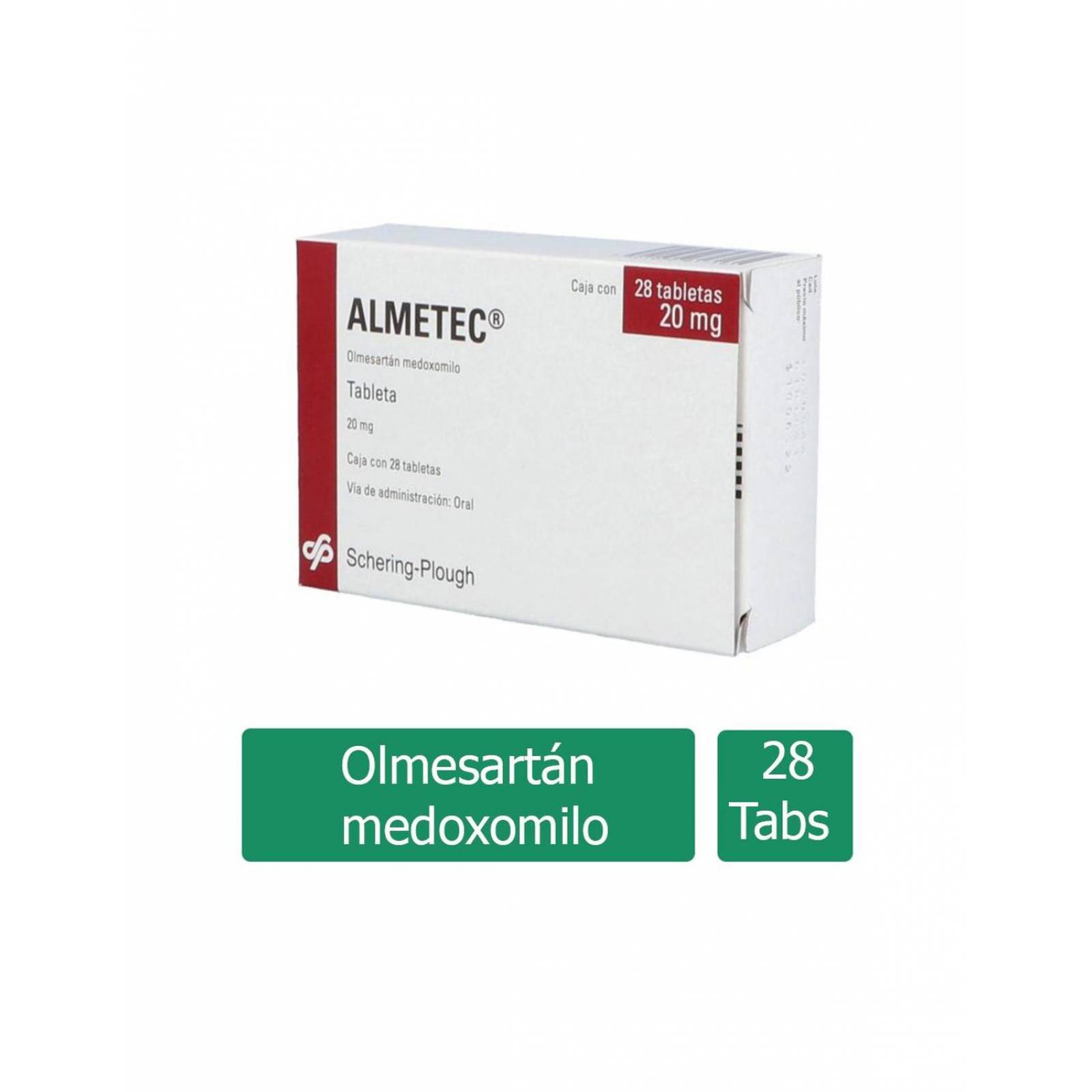Almetec 20 mg Caja Con 28 Tabletas 