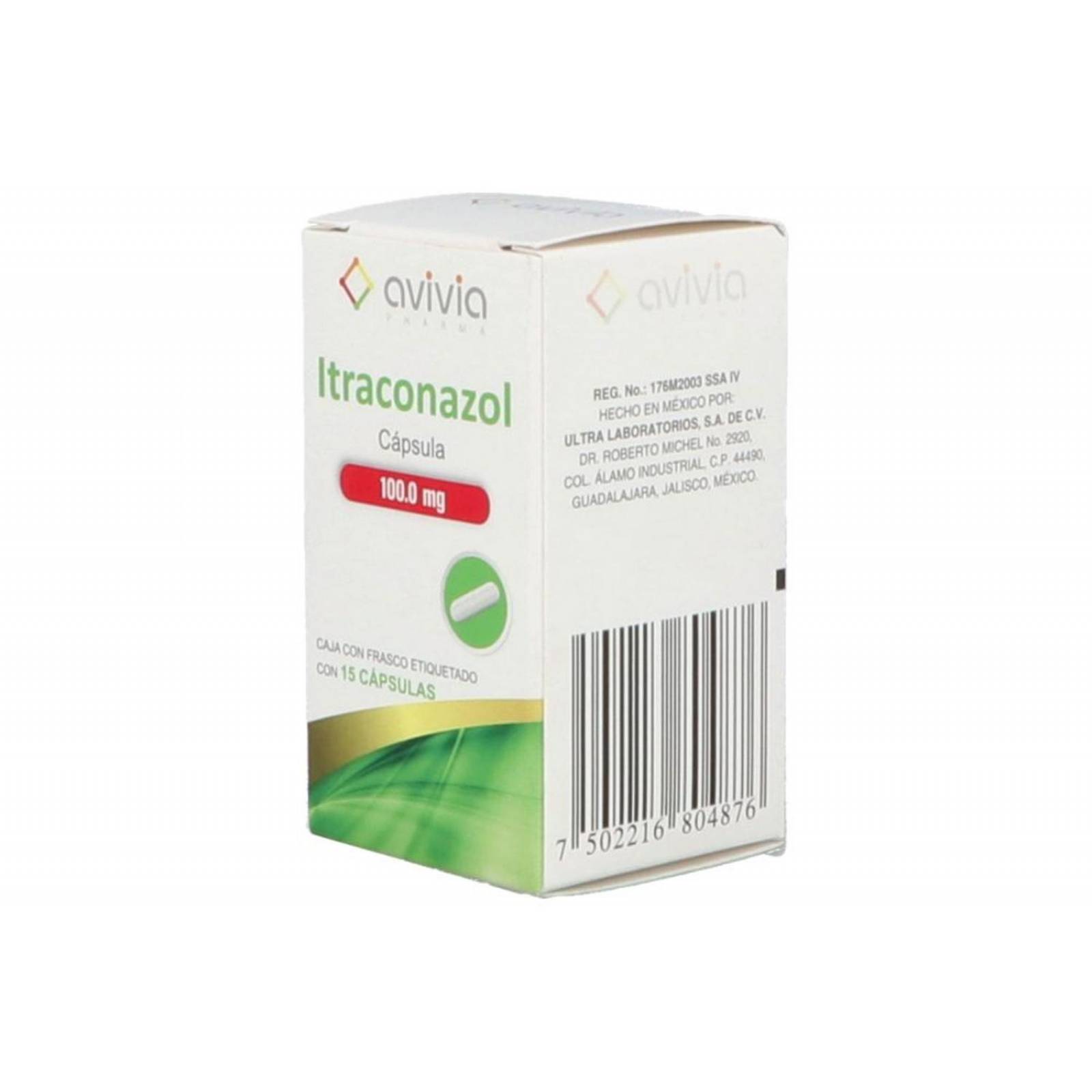 Itraconazol 100 mg Caja Con 15 Cápsulas 
