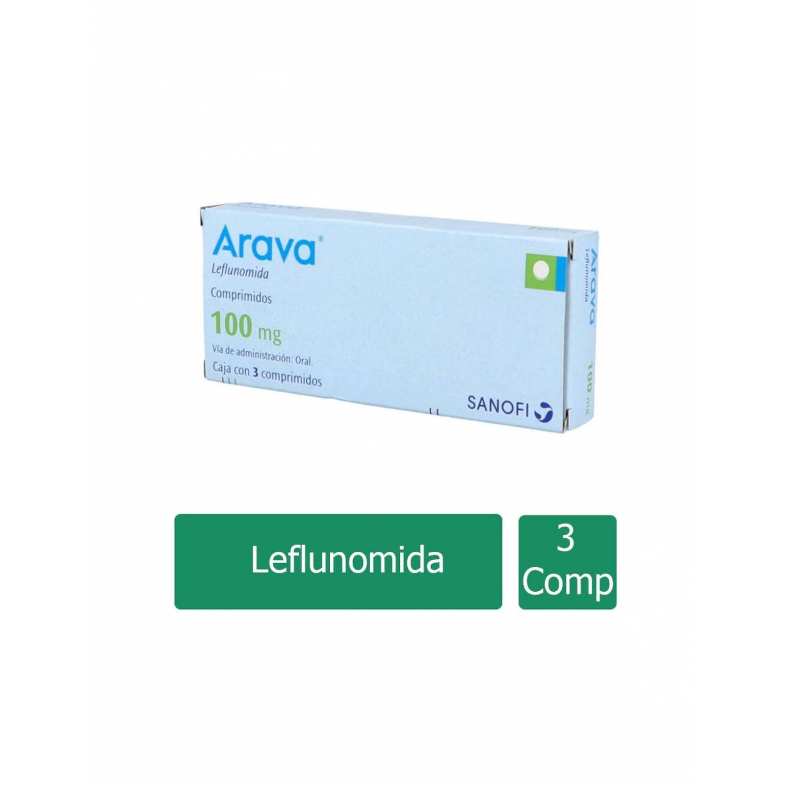 Arava 100 mg Caja Con 3 Comprimidos 