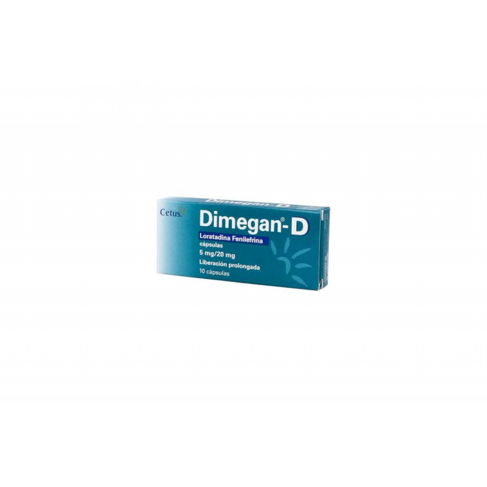 Dimegan D 5 mg / 20 mg Caja con 10 Cápsulas 