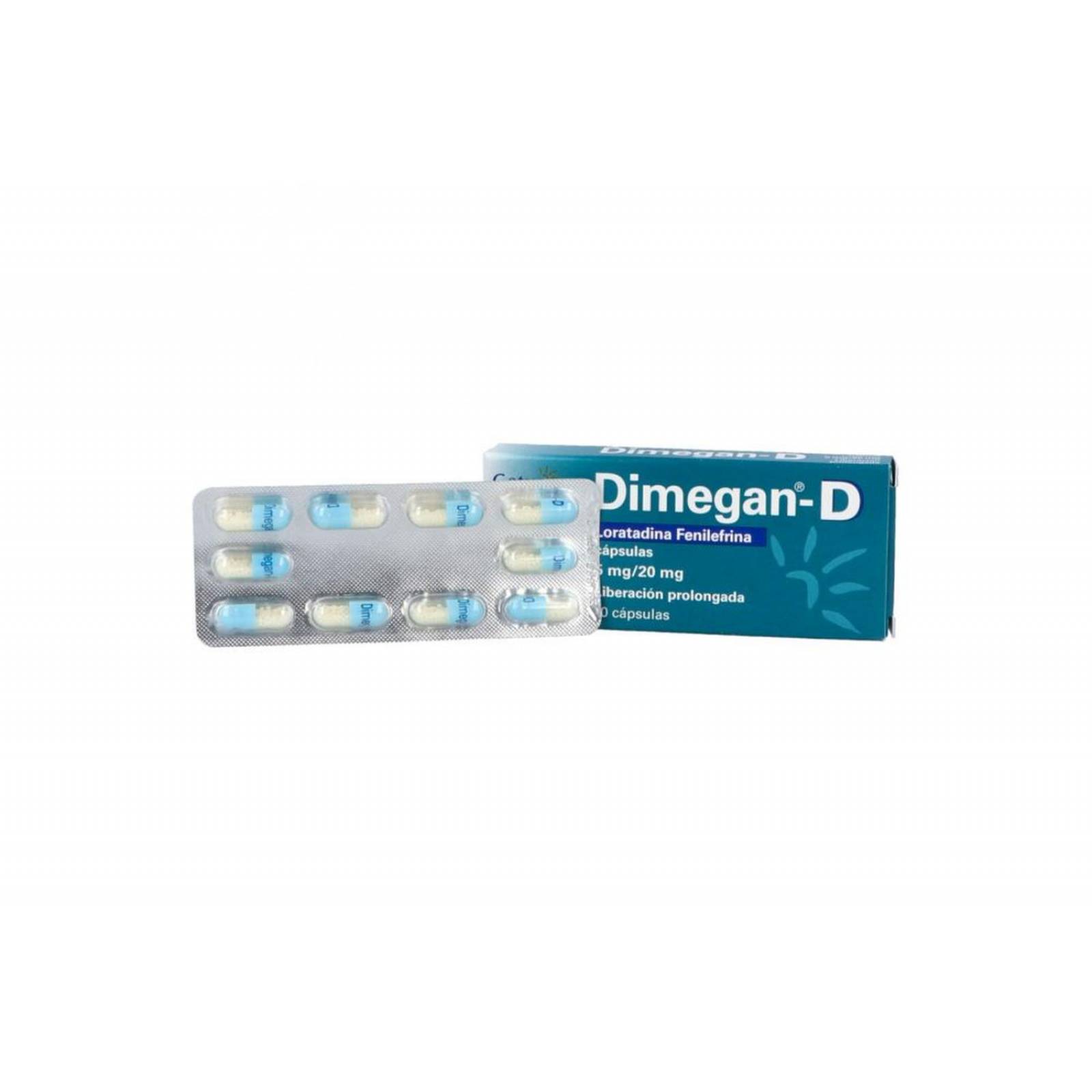 Dimegan D 5 mg / 20 mg Caja con 10 Cápsulas 