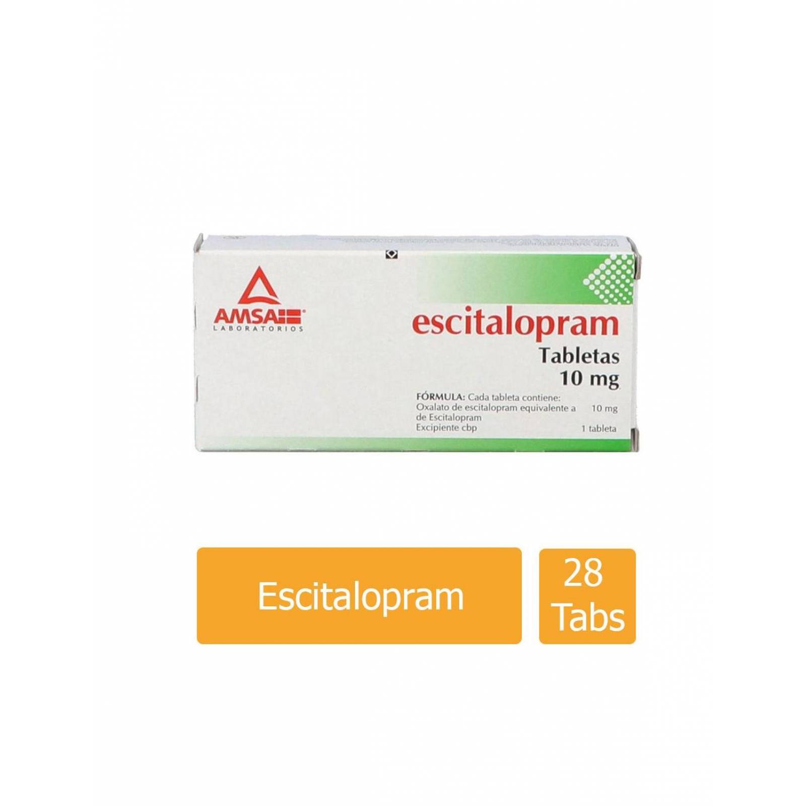 Escitalopram 10 mg 28 Tabletas 