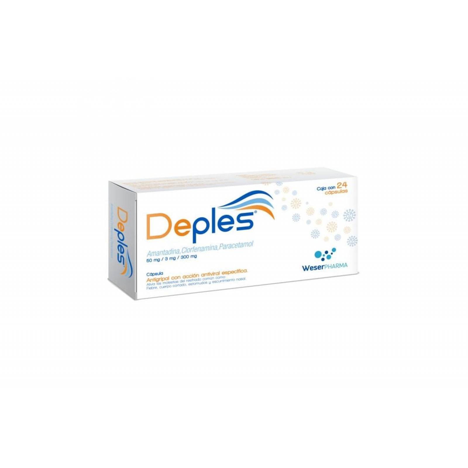 Deples Caja Con 24 Cápsulas De 50 mg / 3 mg / 300 mg 