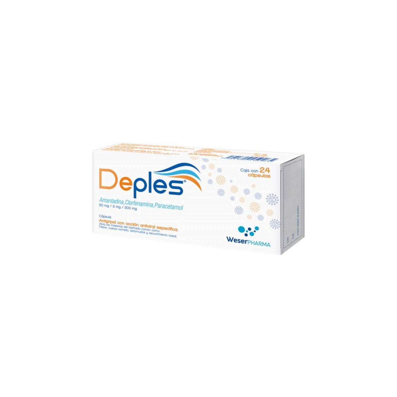 Deples Caja Con 24 Cápsulas De 50 mg / 3 mg / 300 mg 