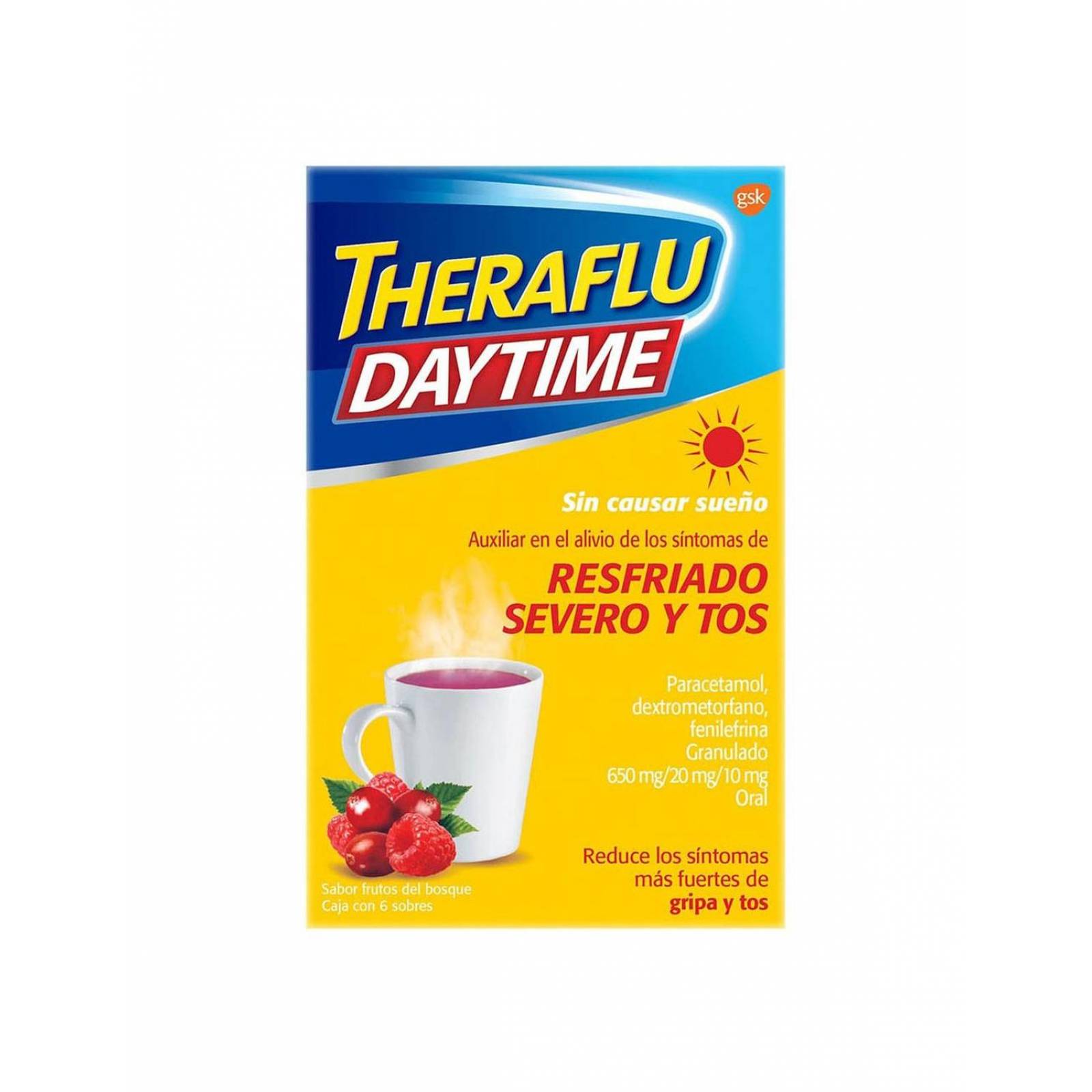 Theraflu Daytime Té Antigripal Con 6 Sobres 